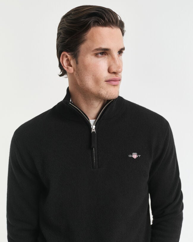 Superfine Lambswool Half-Zip Sweater
