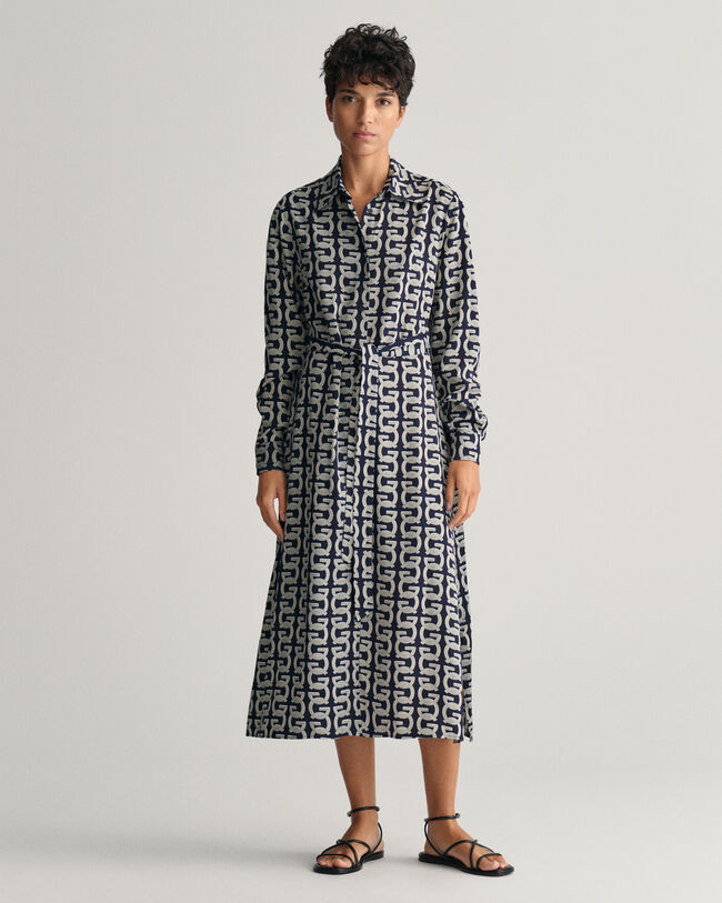 G Patterned Shirt Dress