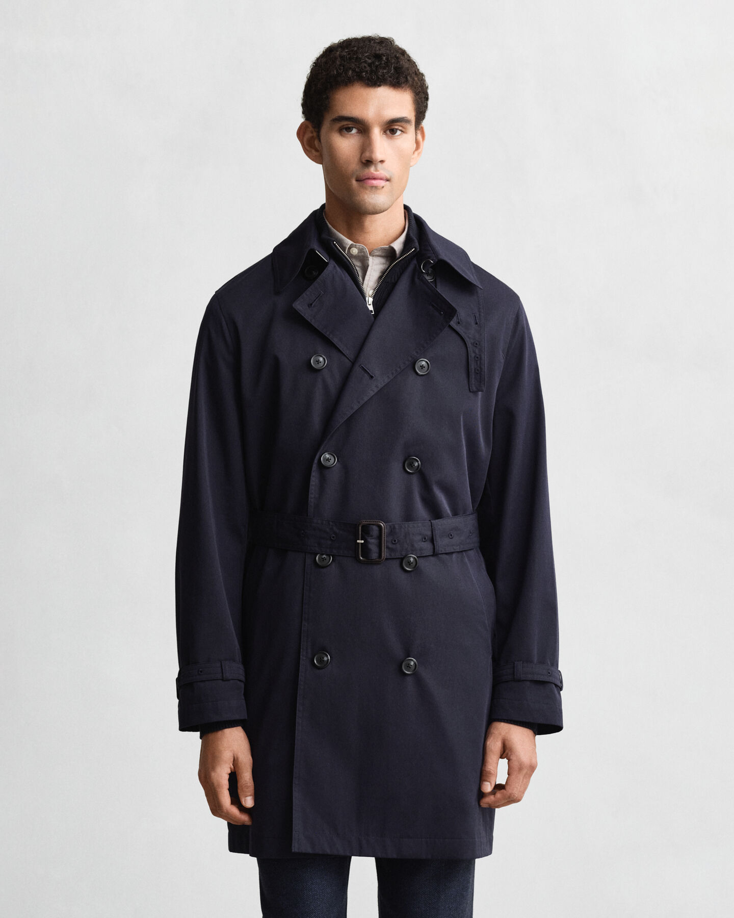 Cotton Blend Trench Coat