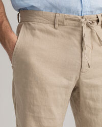 Relaxed Fit Linen Drawstring Shorts