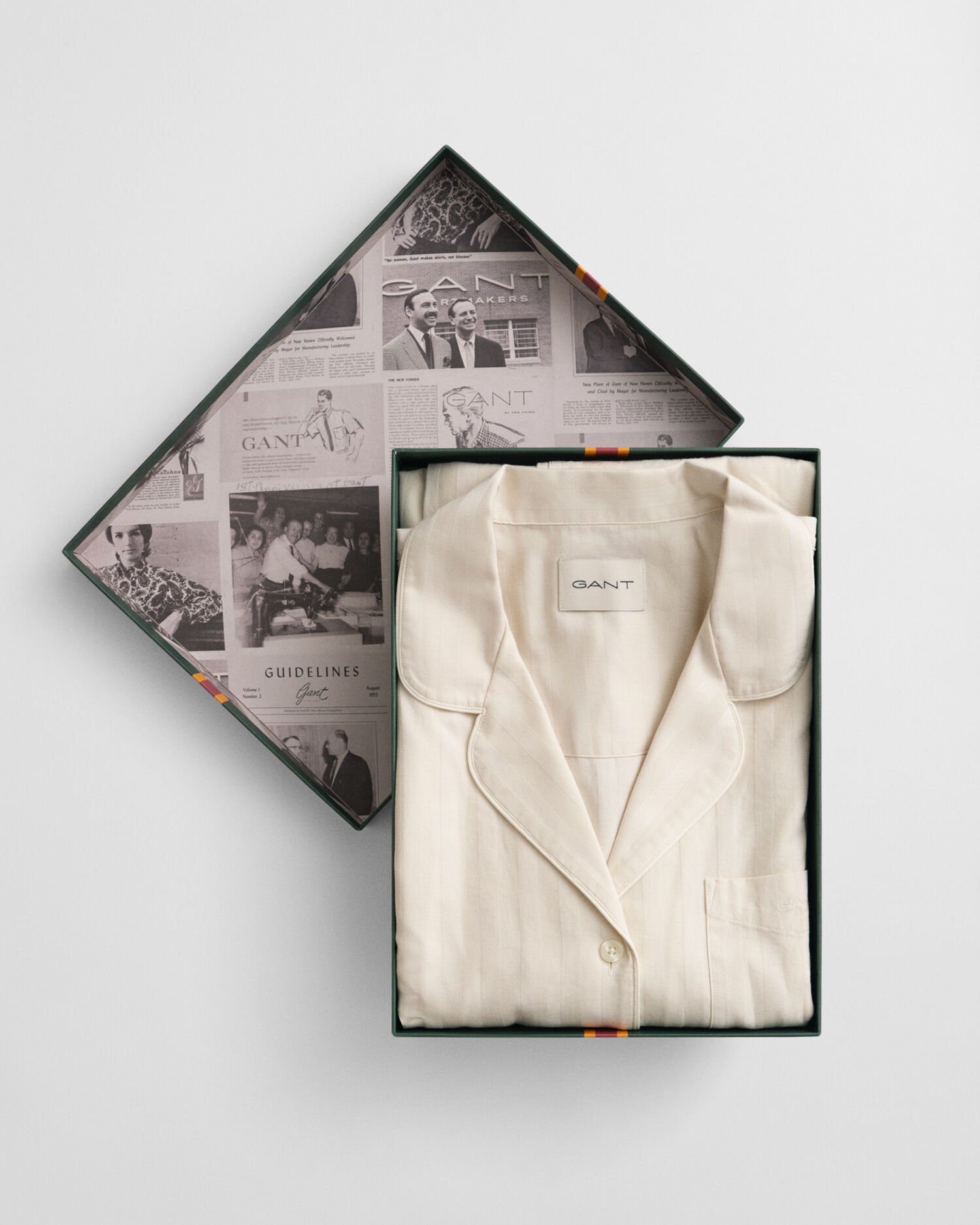 Satin Stripe Pajama Set Gift Box