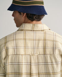 Oversized Textured Checked Shirt