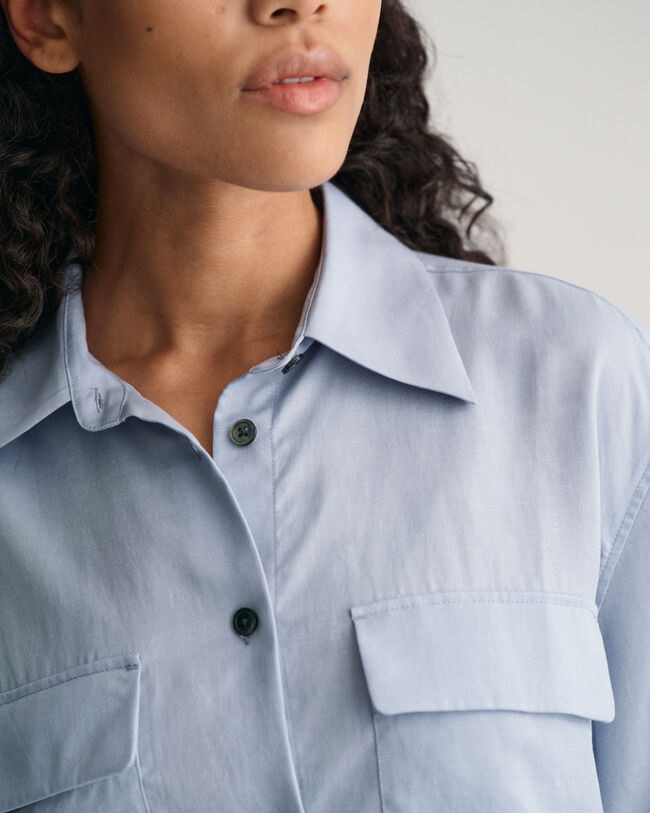 Relaxed Fit Pocket Detail Short Sleeve Shirt
