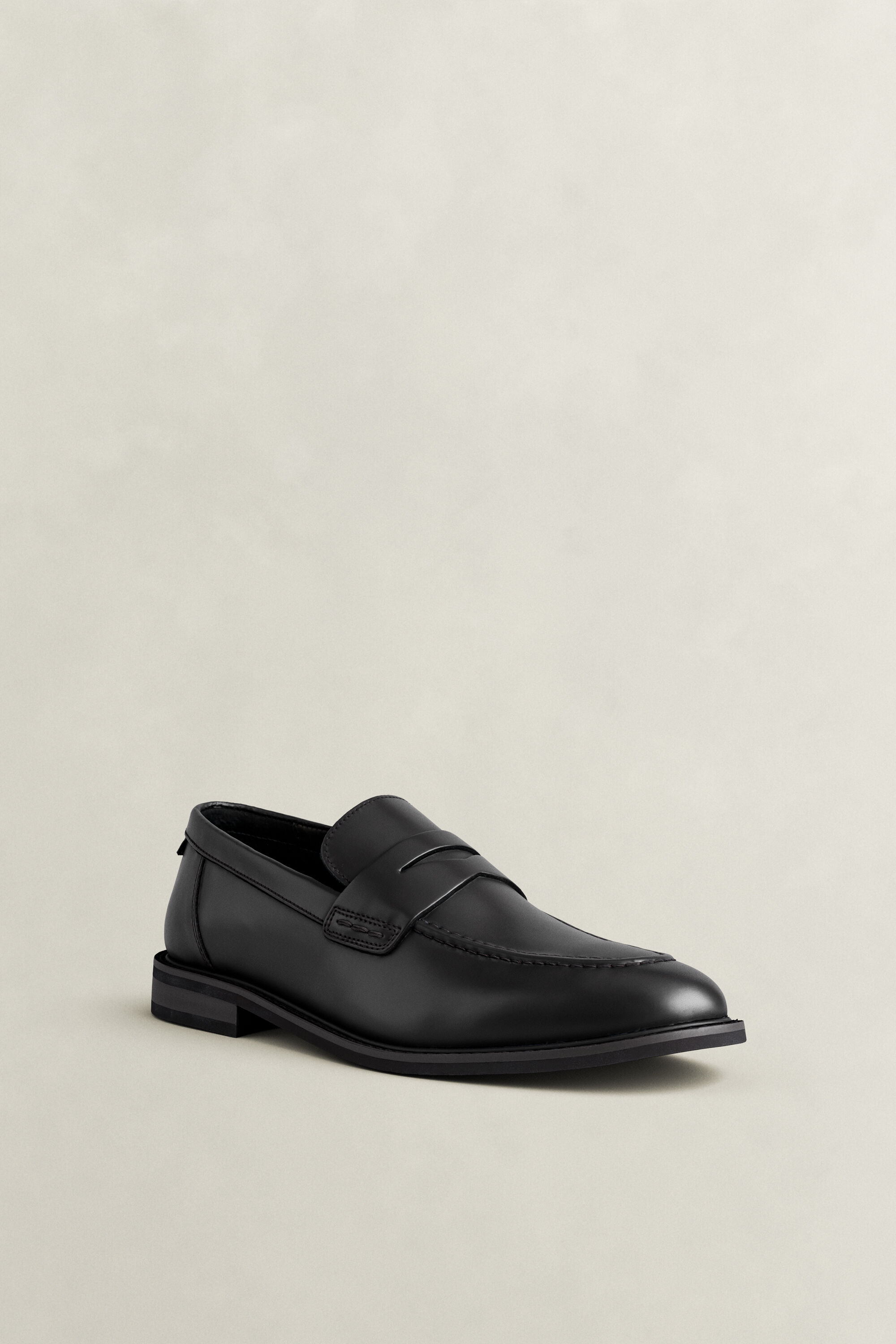 Lozham Leather Loafers — BLACK