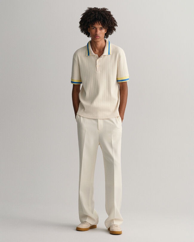 Drop-Needle Piqué Polo Shirt