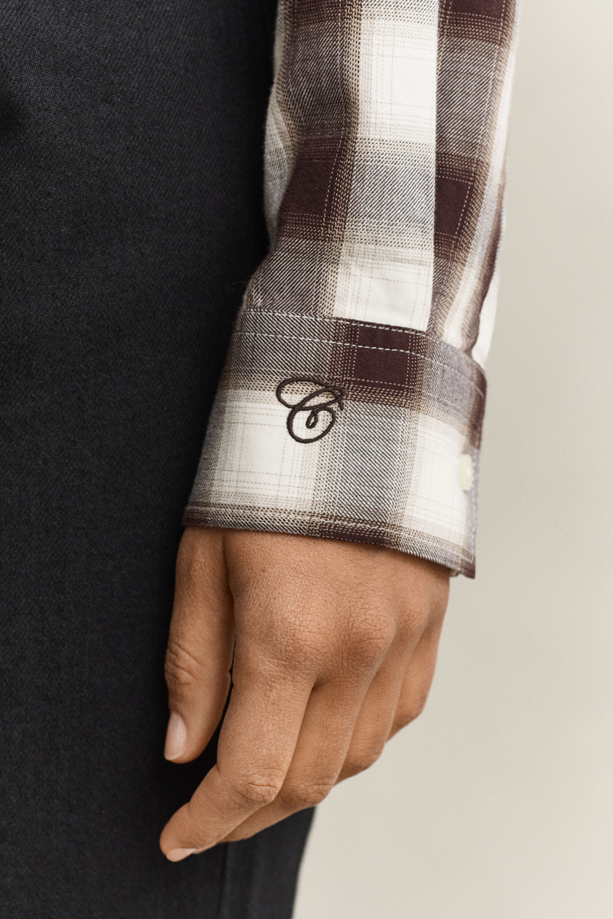 Regular Flannel Shirt — DEEP BROWN