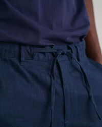 Relaxed Fit Linen Drawstring Pants