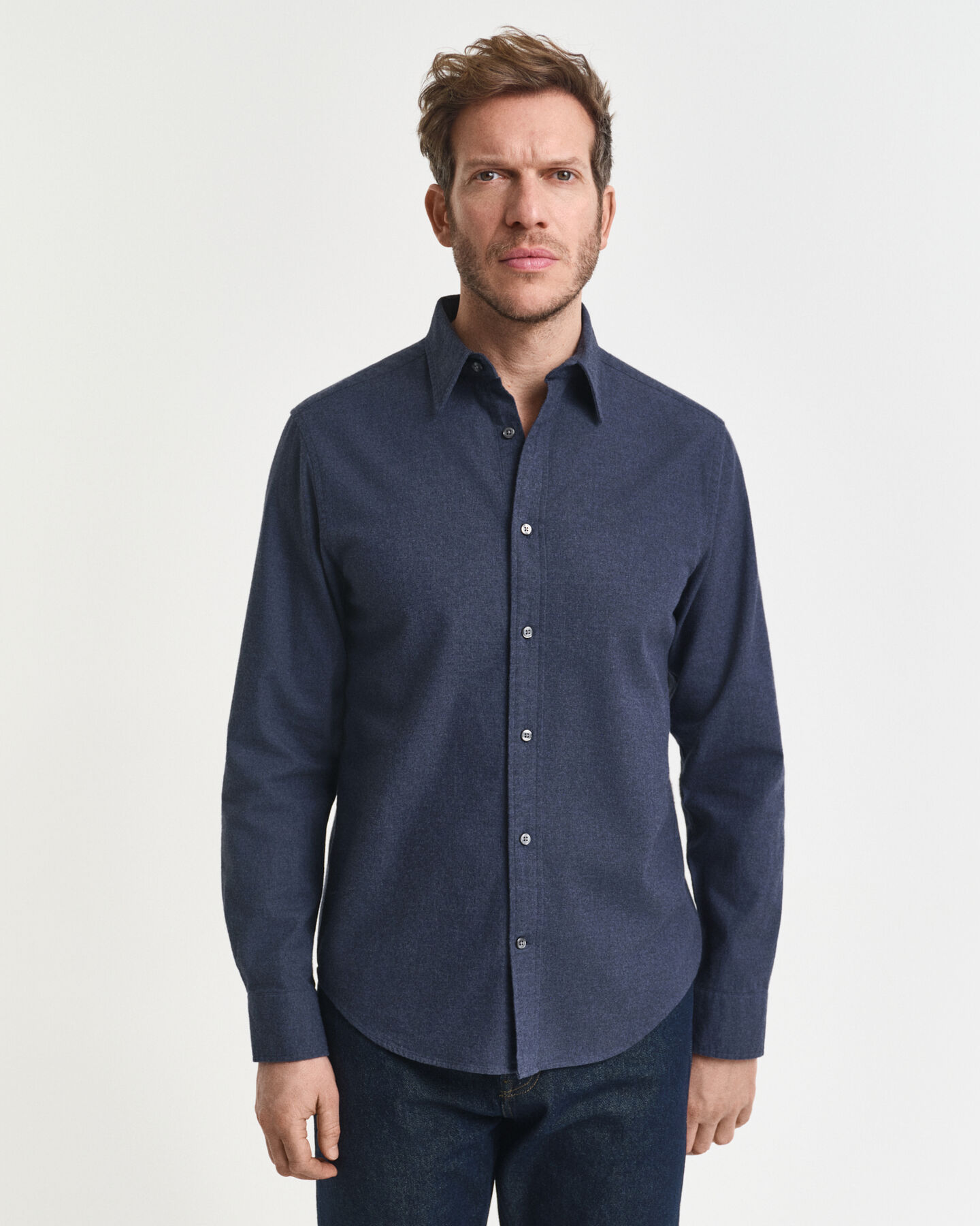 Regular Fit Melange Flannel Shirt