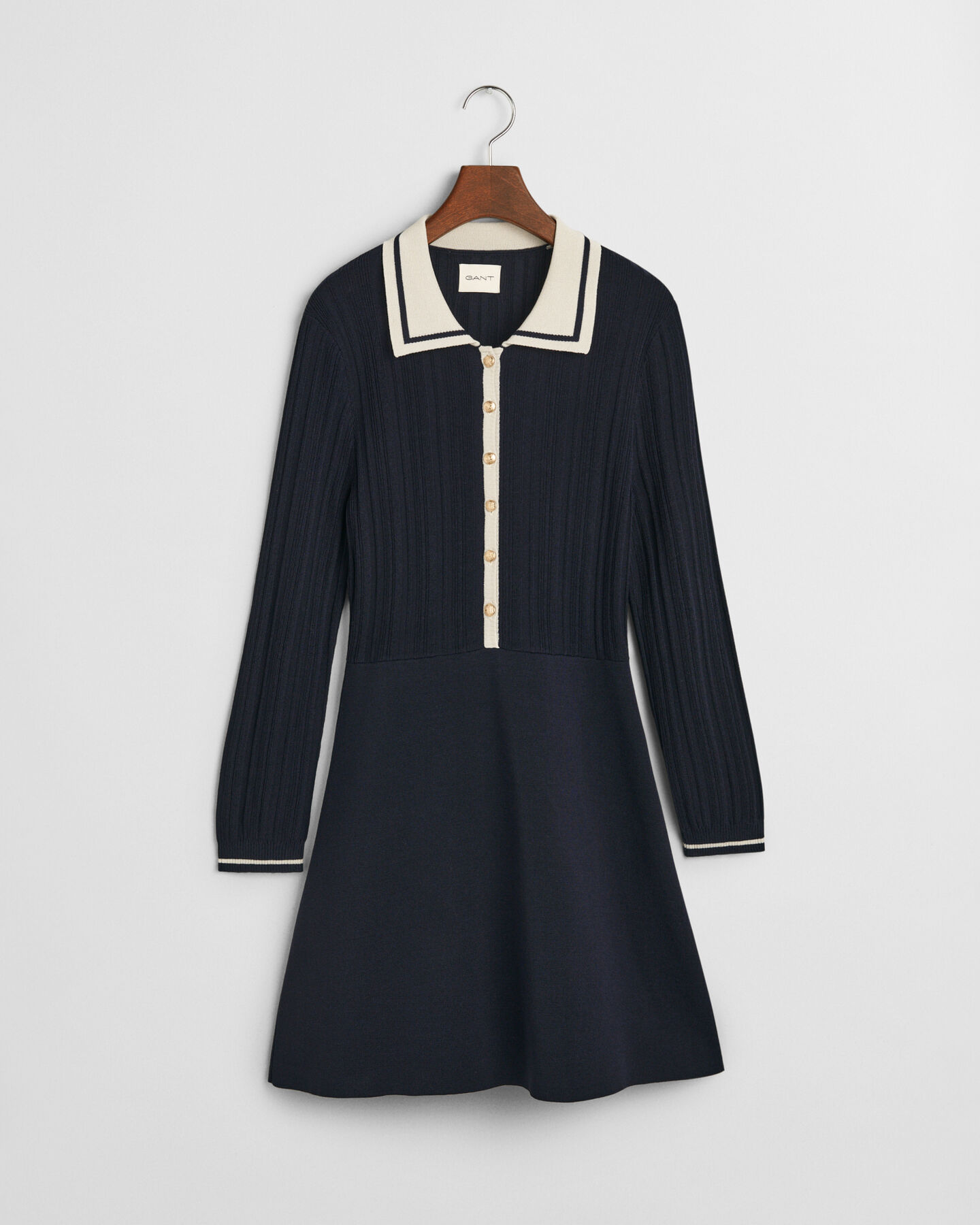 Contrast Ribbed Knitted Dress