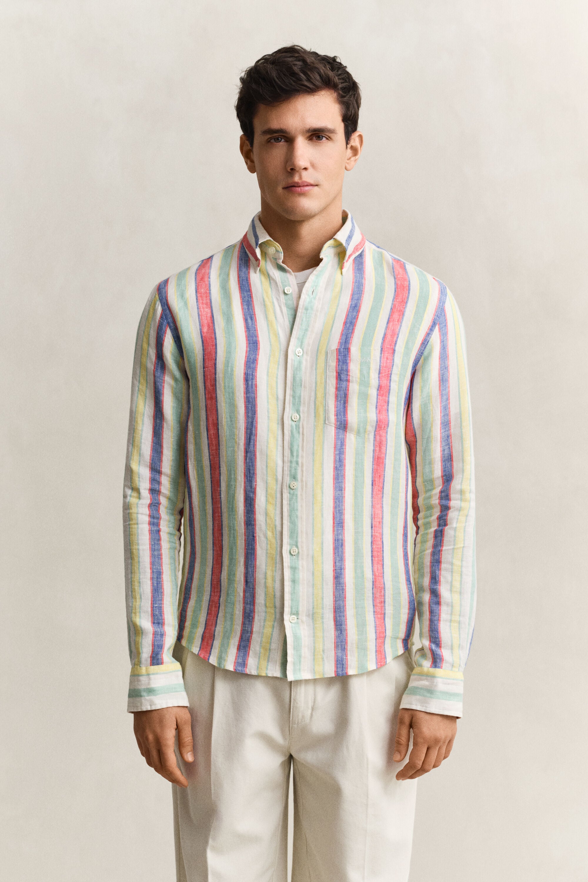 Multistriped Linen Shirt