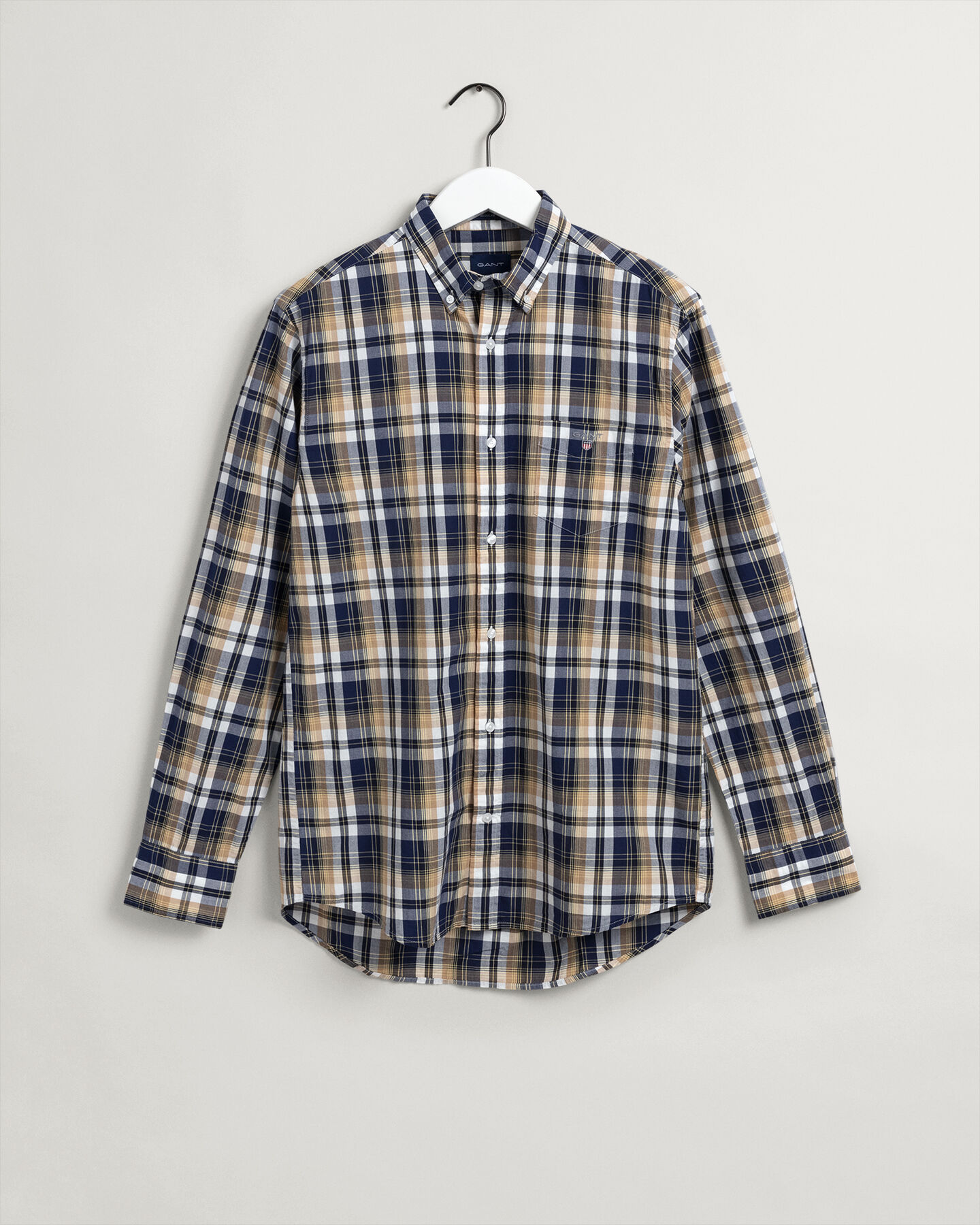 Regular Fit Washed Poplin Check Shirt