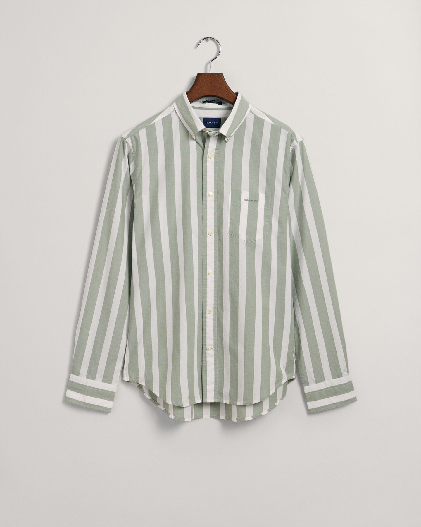 Regular Fit Wide Striped Broadcloth Shirt
