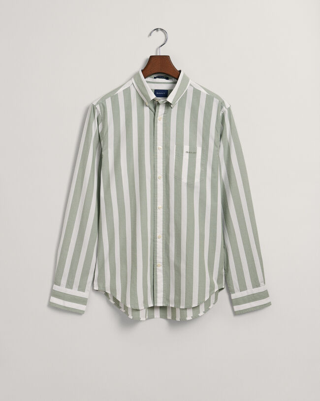 Regular Fit Wide Striped Broadcloth Shirt