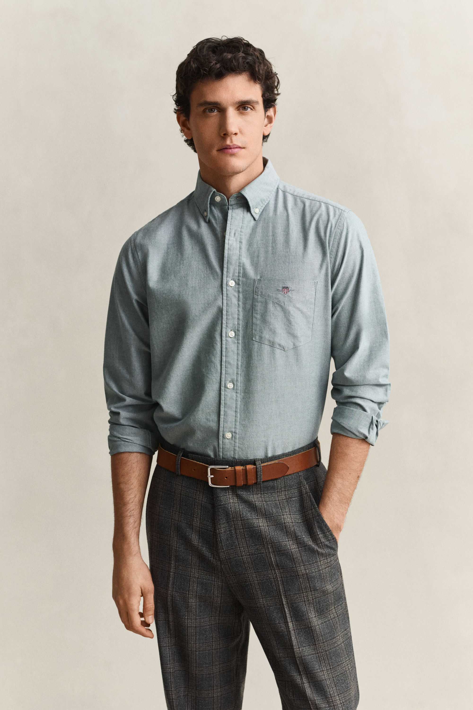 Gant Men's Green Classic Regular Oxford Shirt - Dark Emerald - M - Image 2