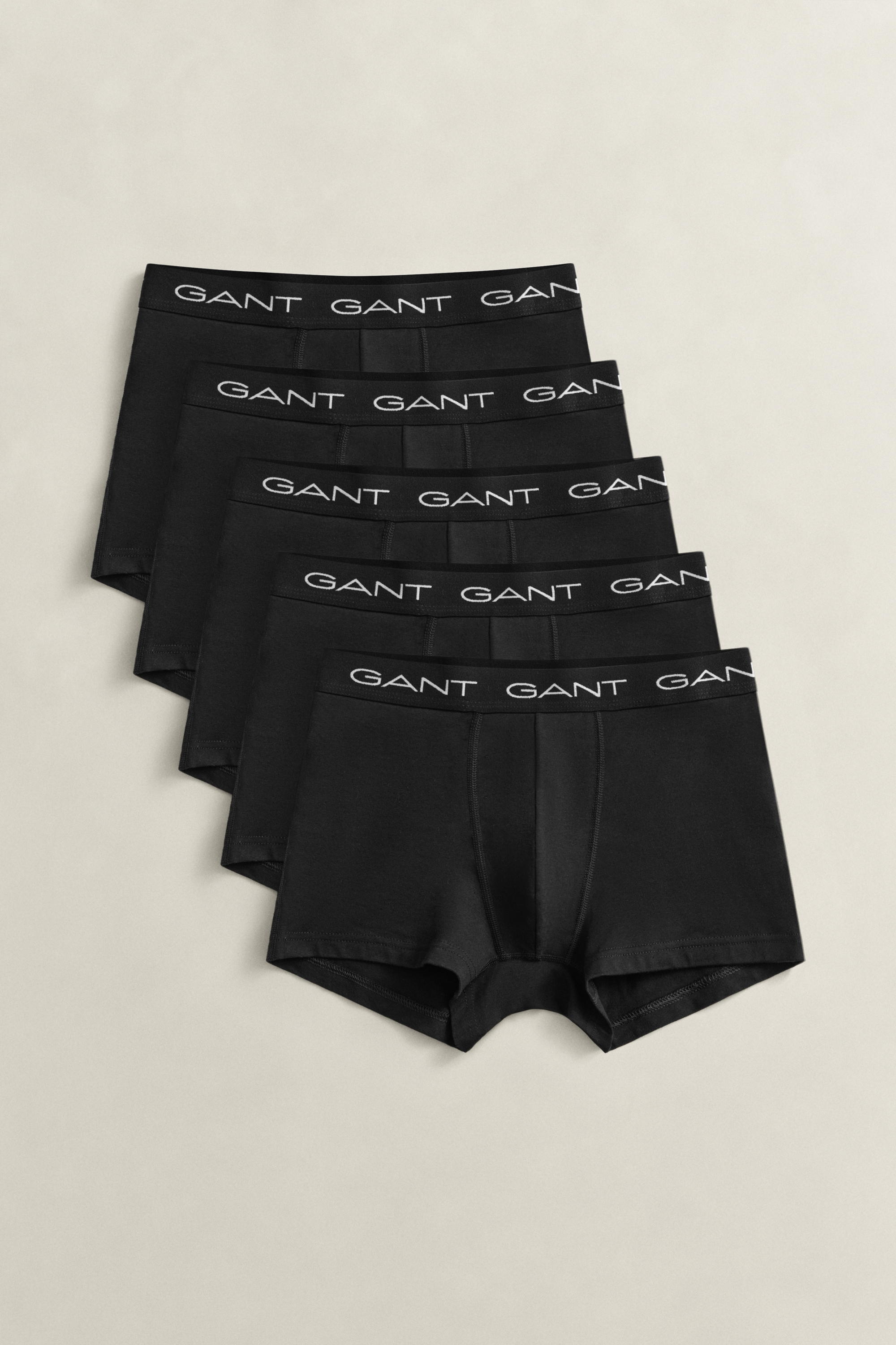 Gant Men's Black 5-Pack Trunks (Xxxl)
