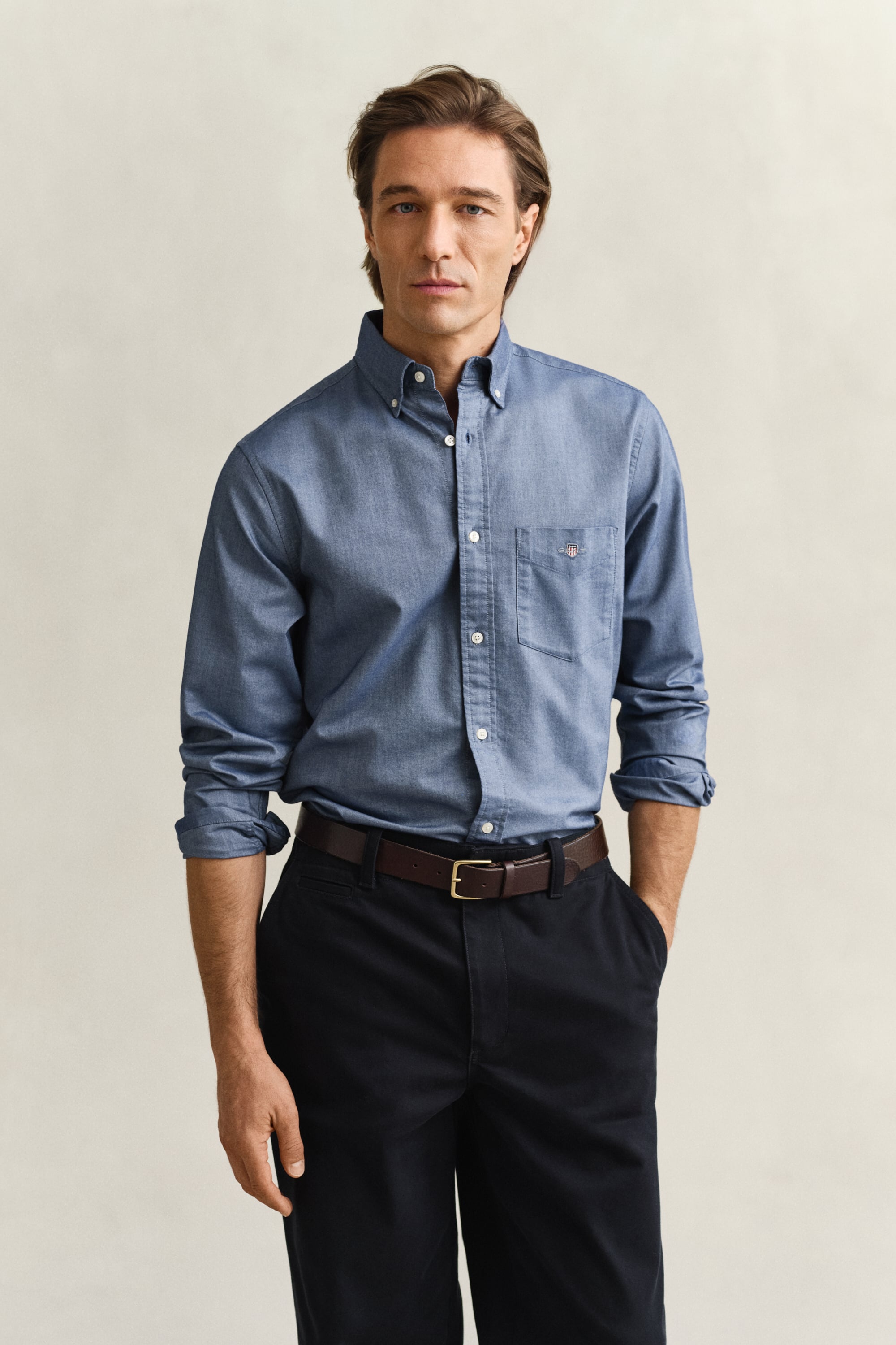 Gant Men's Blue Regular Fit Classic Oxford Shirt (Xxl) Persian