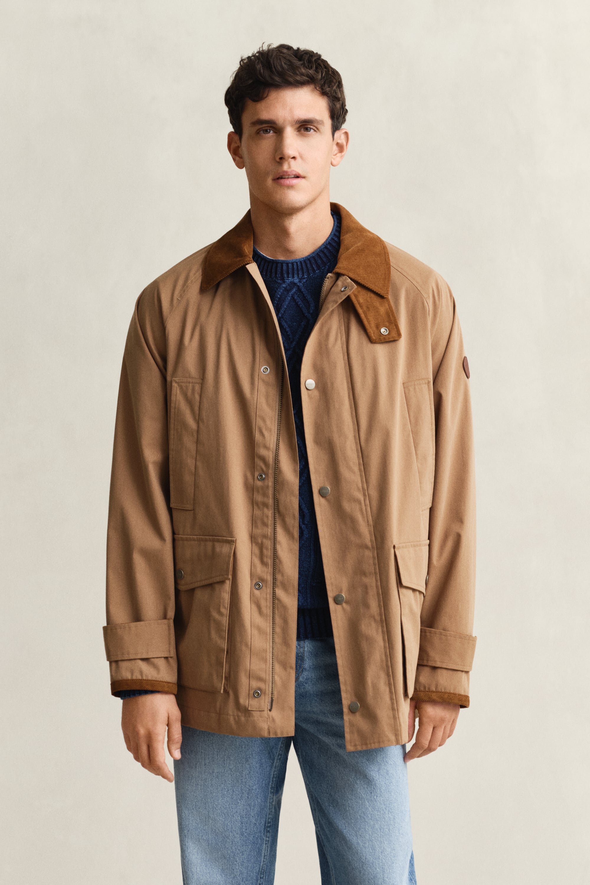 Gant Men's Khaki Field Decker Jacket (Xxl) Warm