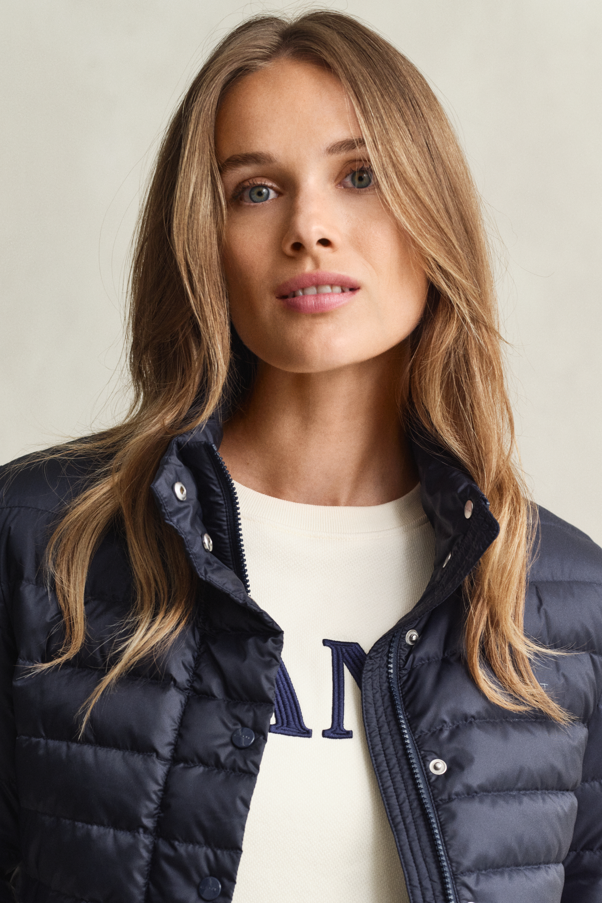 Gant Light Down Jacket In Blue
