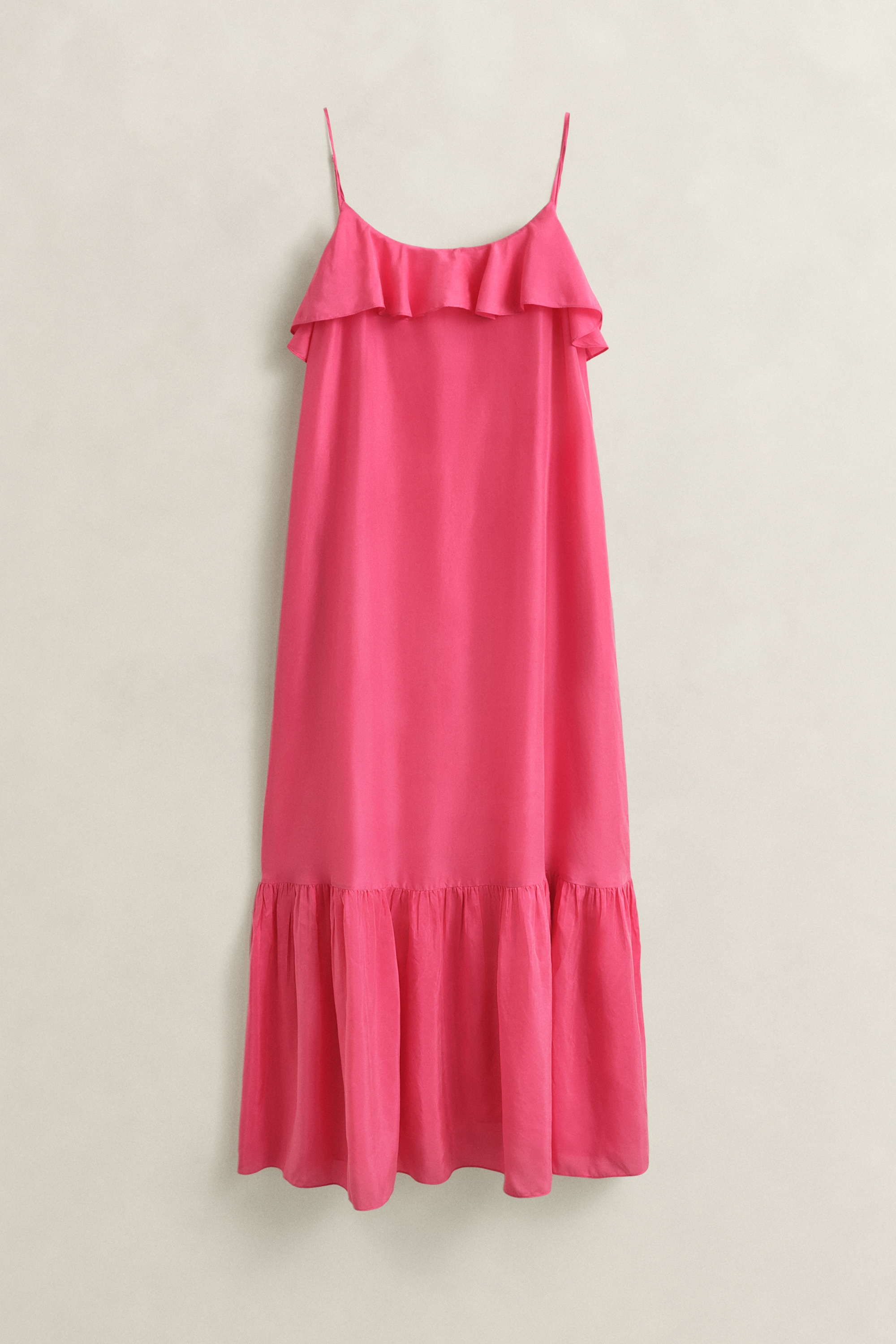 Strappy Silk Midi Dress