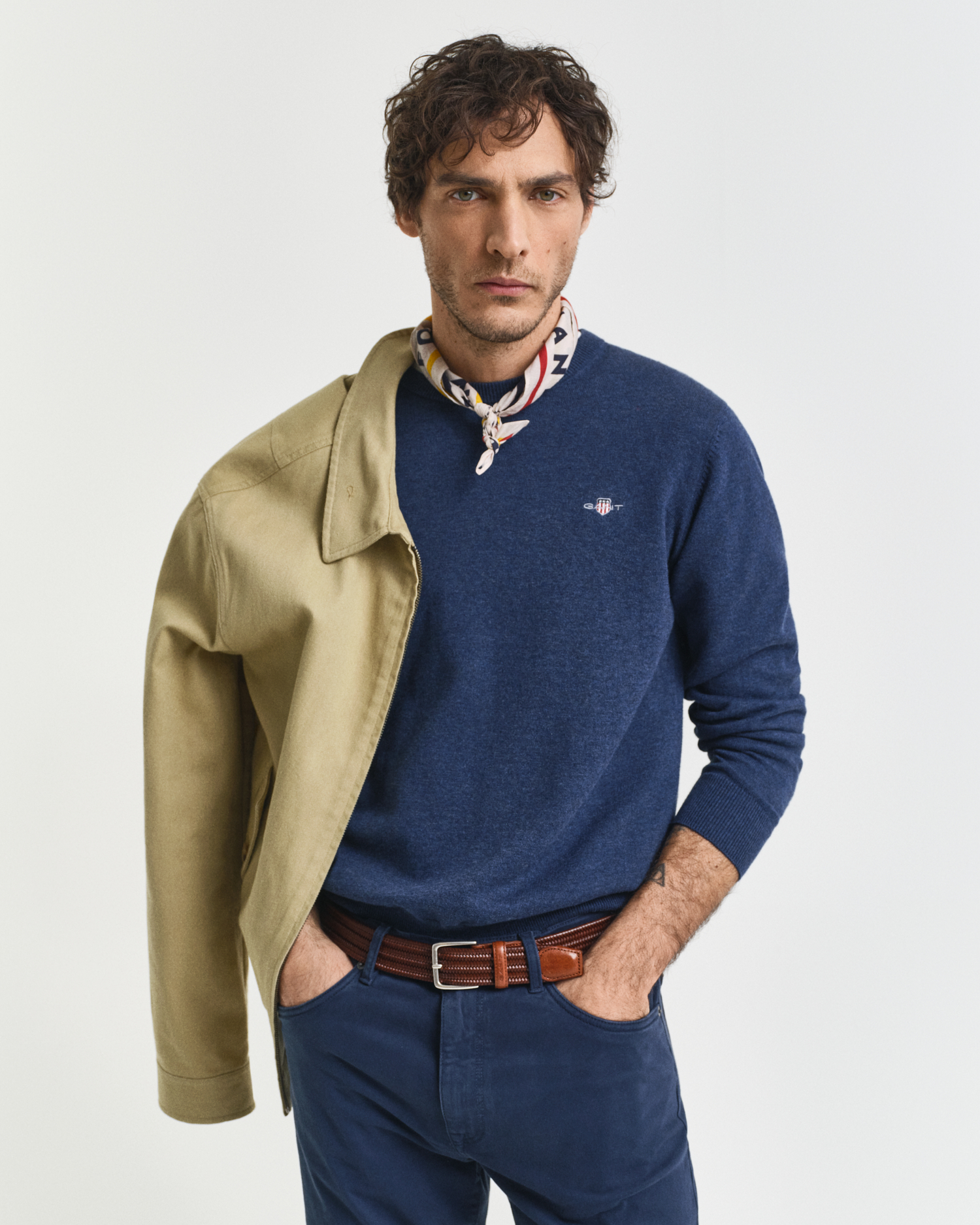 Gant Men's Classic Cotton Crew Neck Sweater ) Xxl