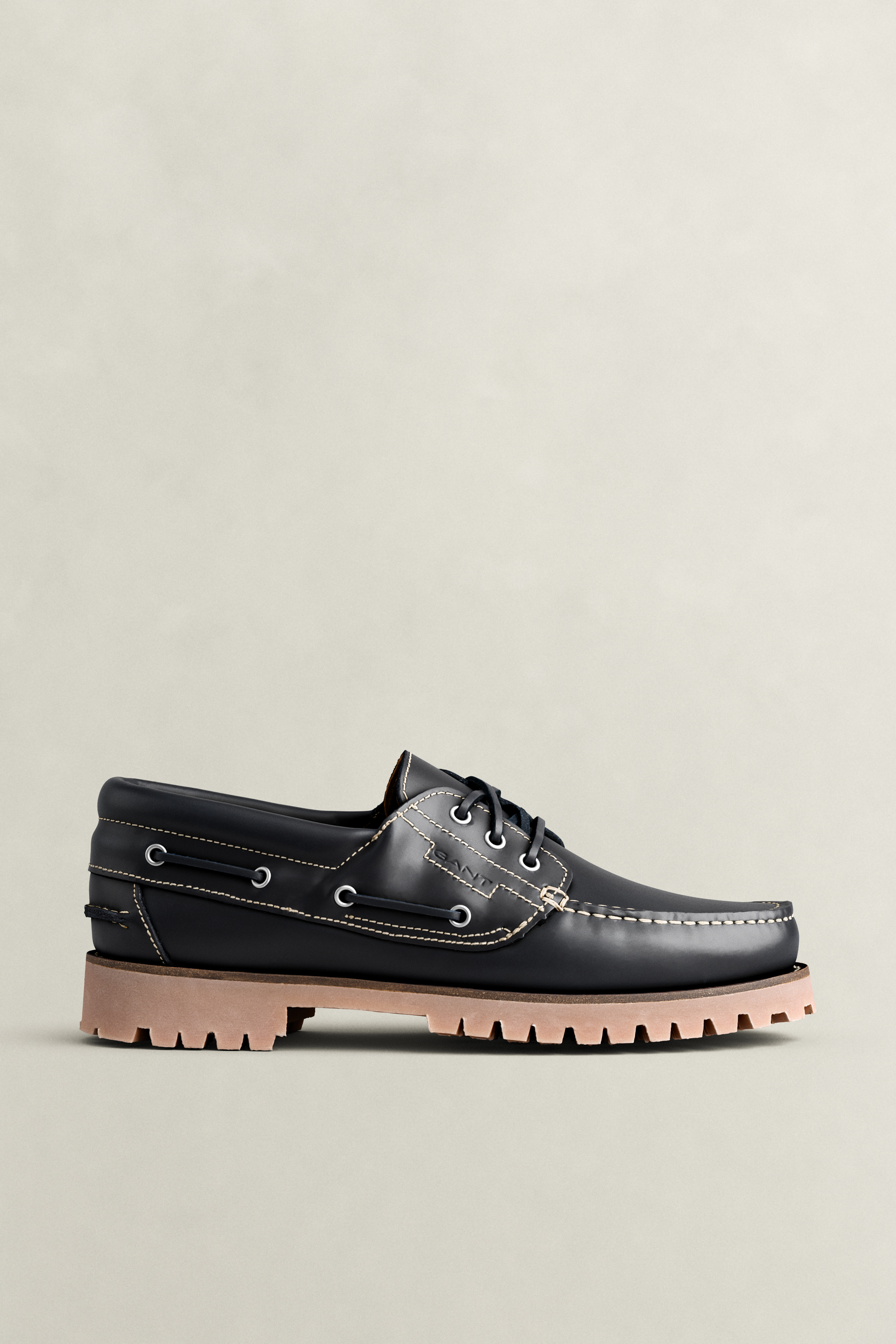 Gant Men's Navy Tratton Leather Boat Shoes (44) Marine