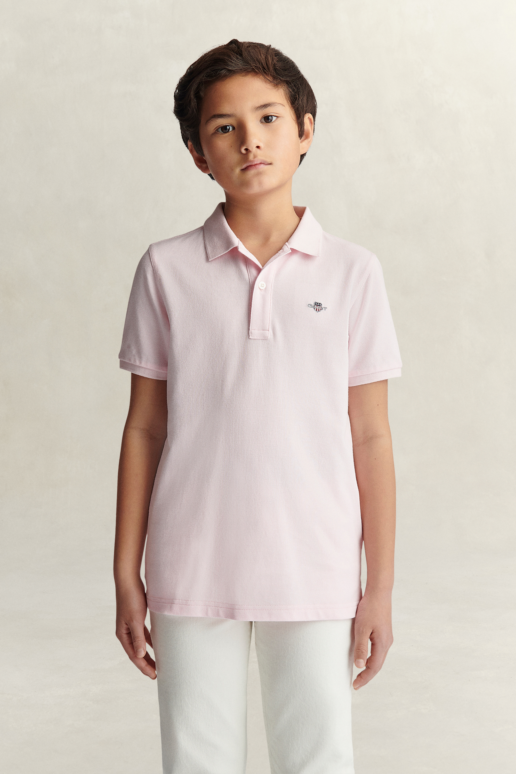 Gant Unisex Pink Teens Shield Piqué Polo Shirt (122/128) Light