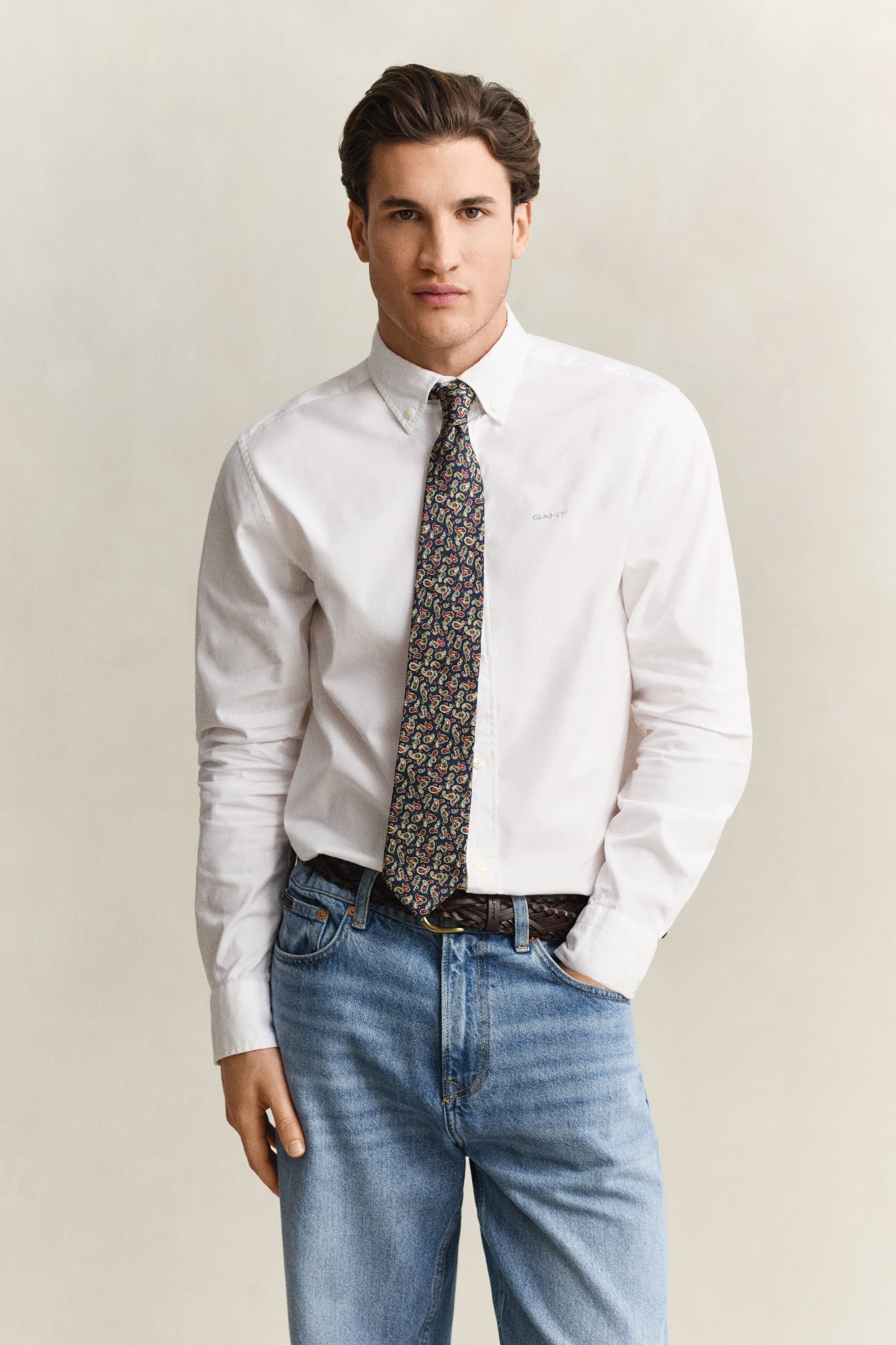 Gant Men's White Pinpoint Oxford Shirt (Xxl)