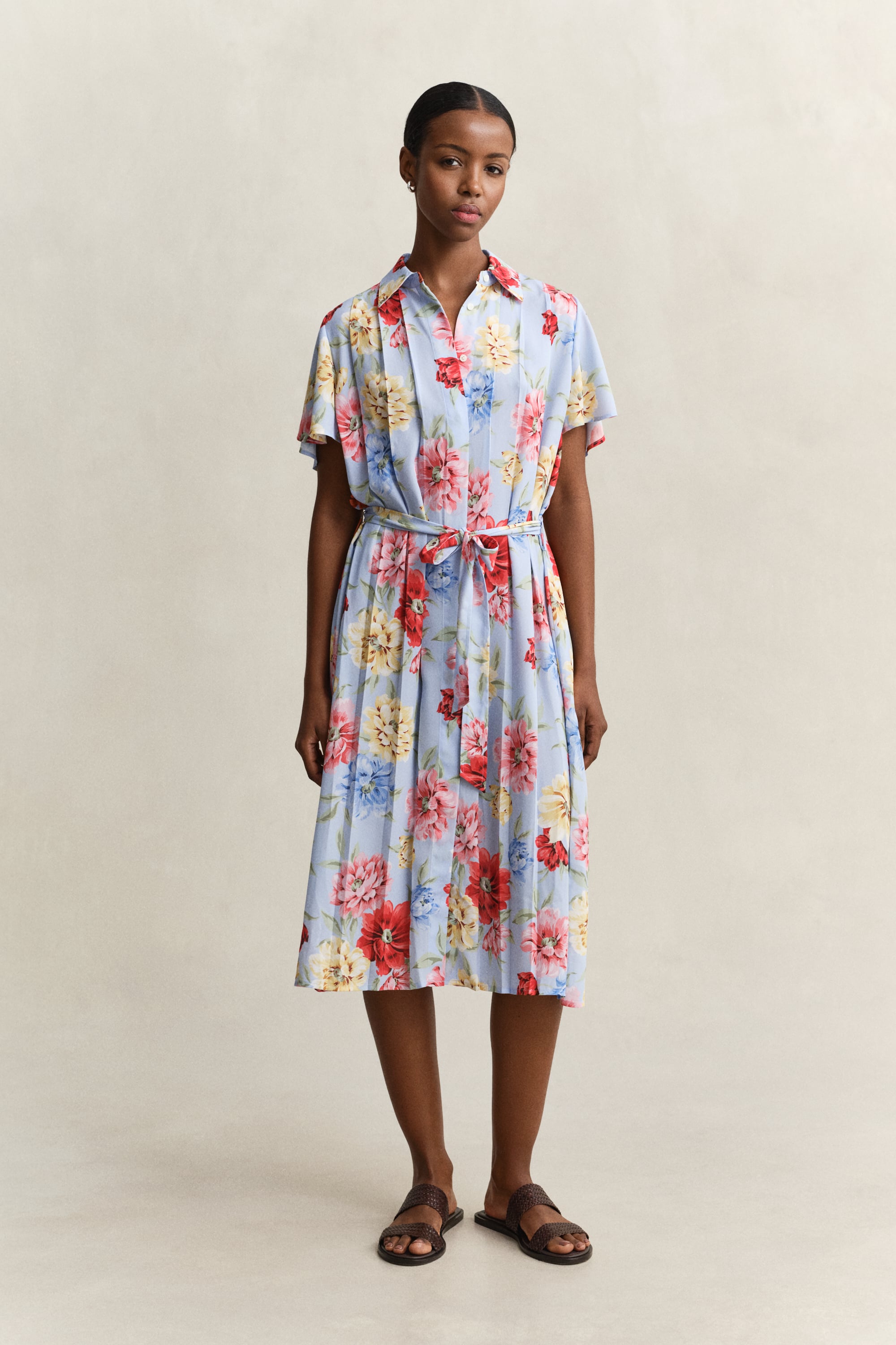Gant Women's Light Blue Floral Shirt Dress (40)