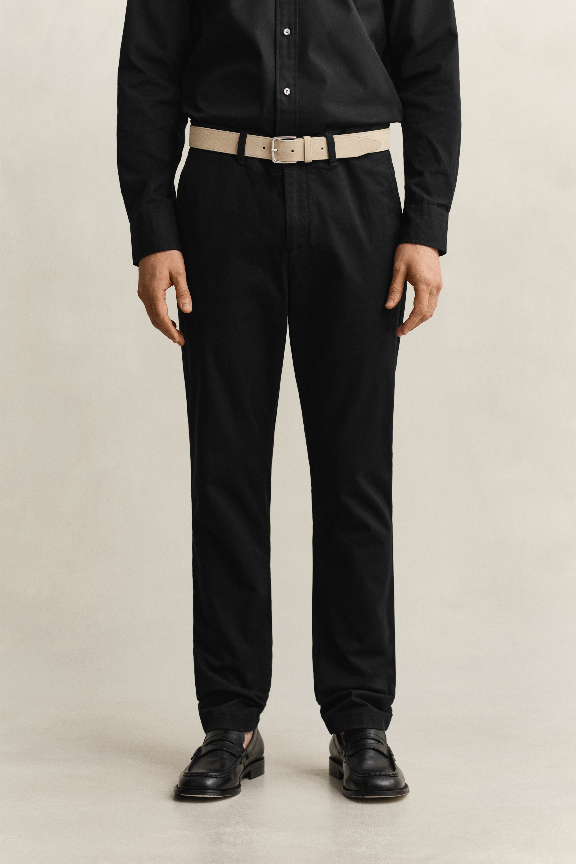 Gant Men's Black Slim Fit Classic Chinos (38/34)