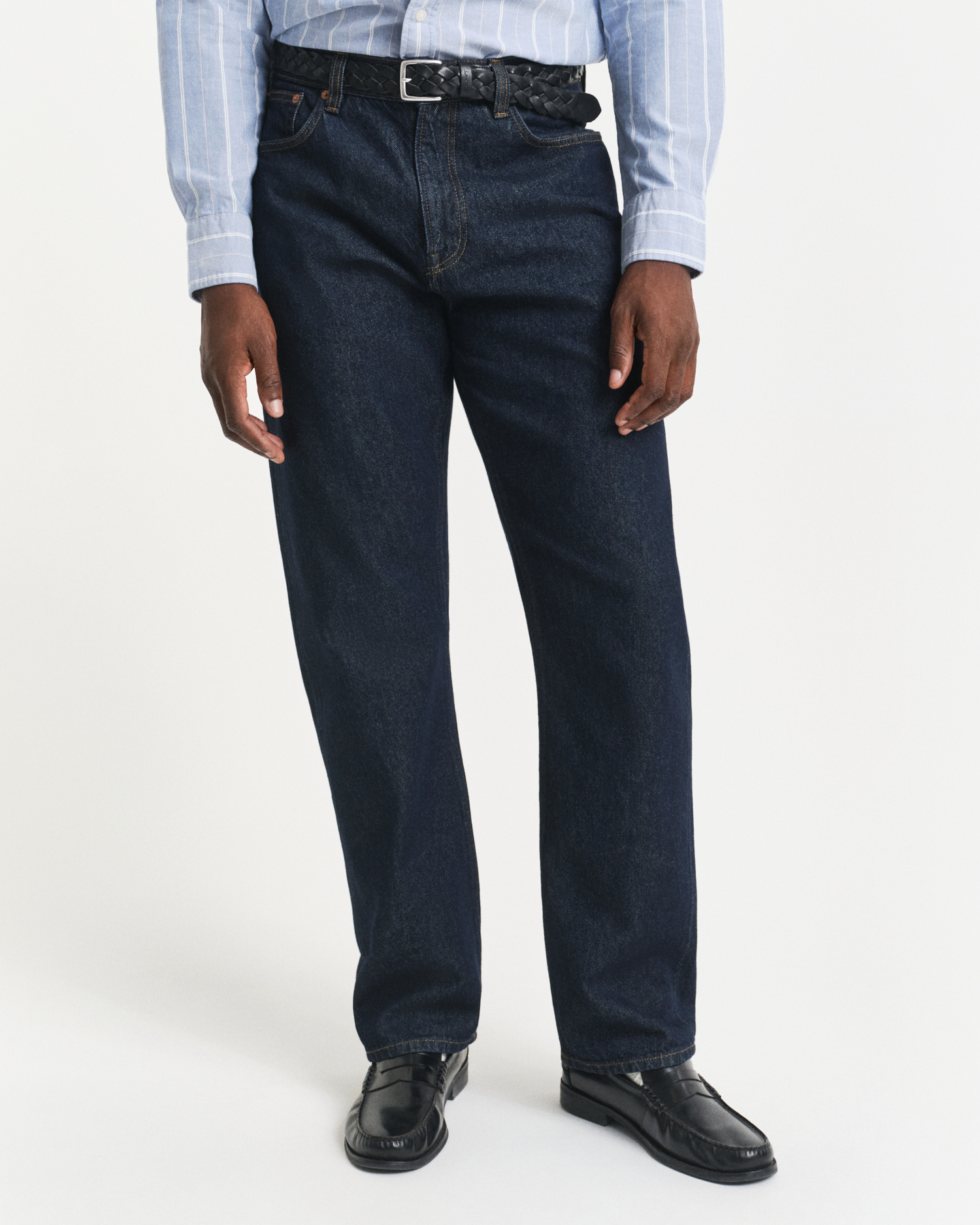 Gant Men's Blue Straight Fit Jeans (34/34) Dark Raw