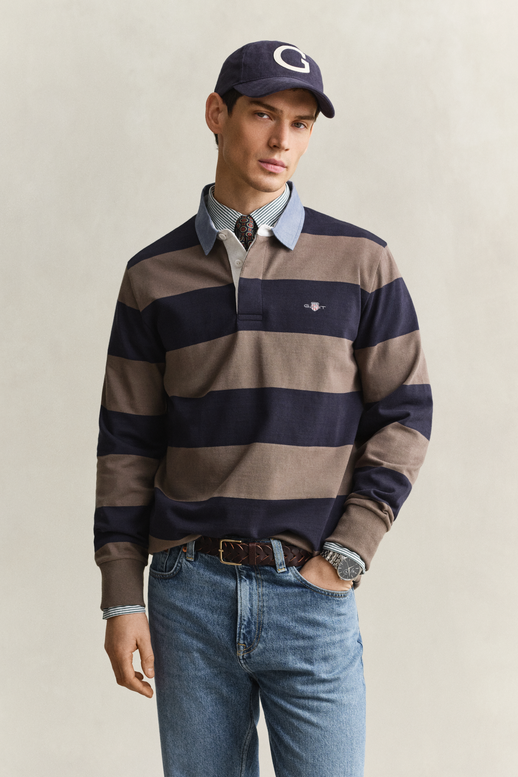 Gant Men's Faded Taupe Classic Heavy Rugger (Xxl)