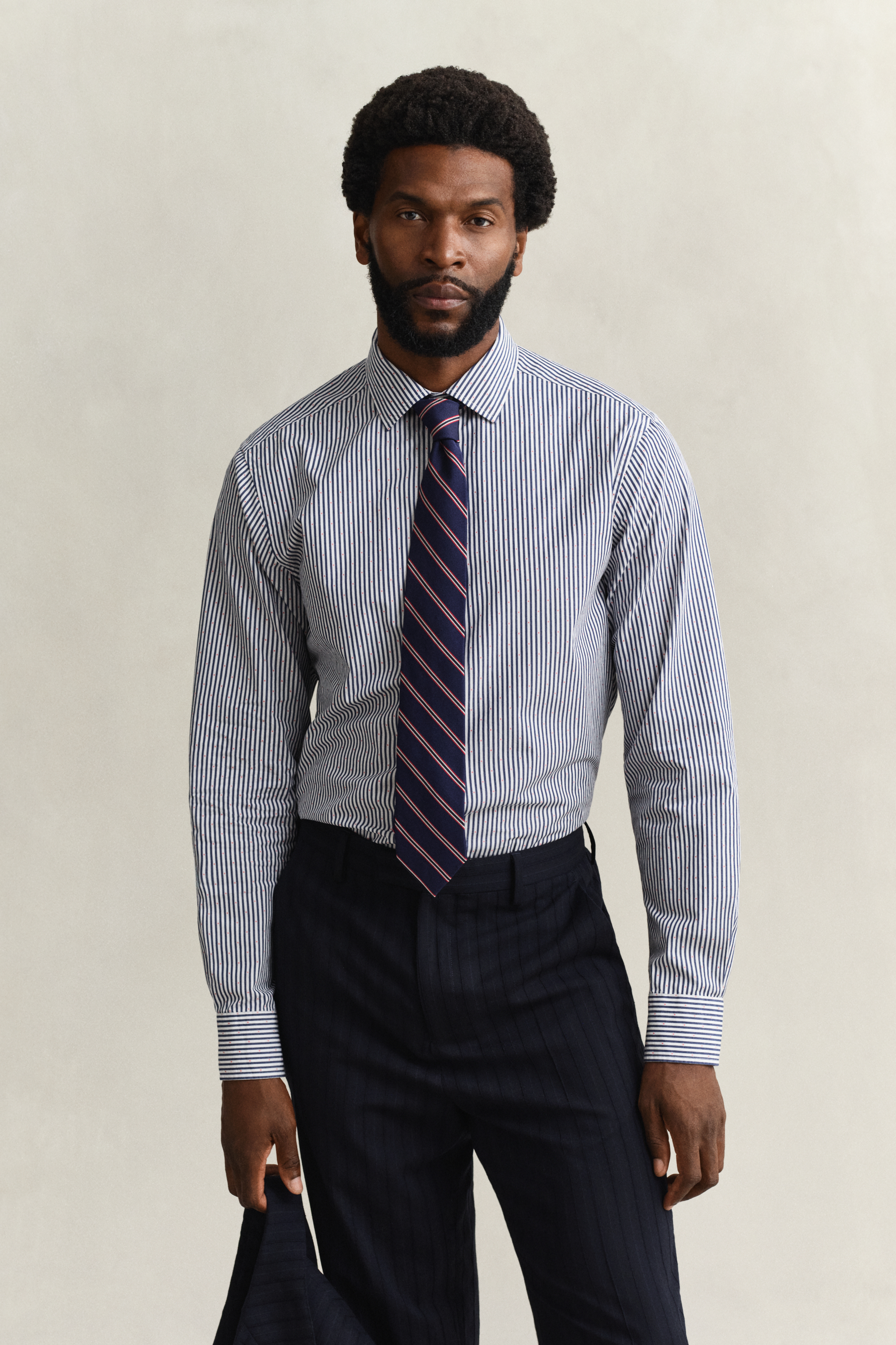 Gant Men's Navy Fil Coupé Shirt (Xxxl) Rich