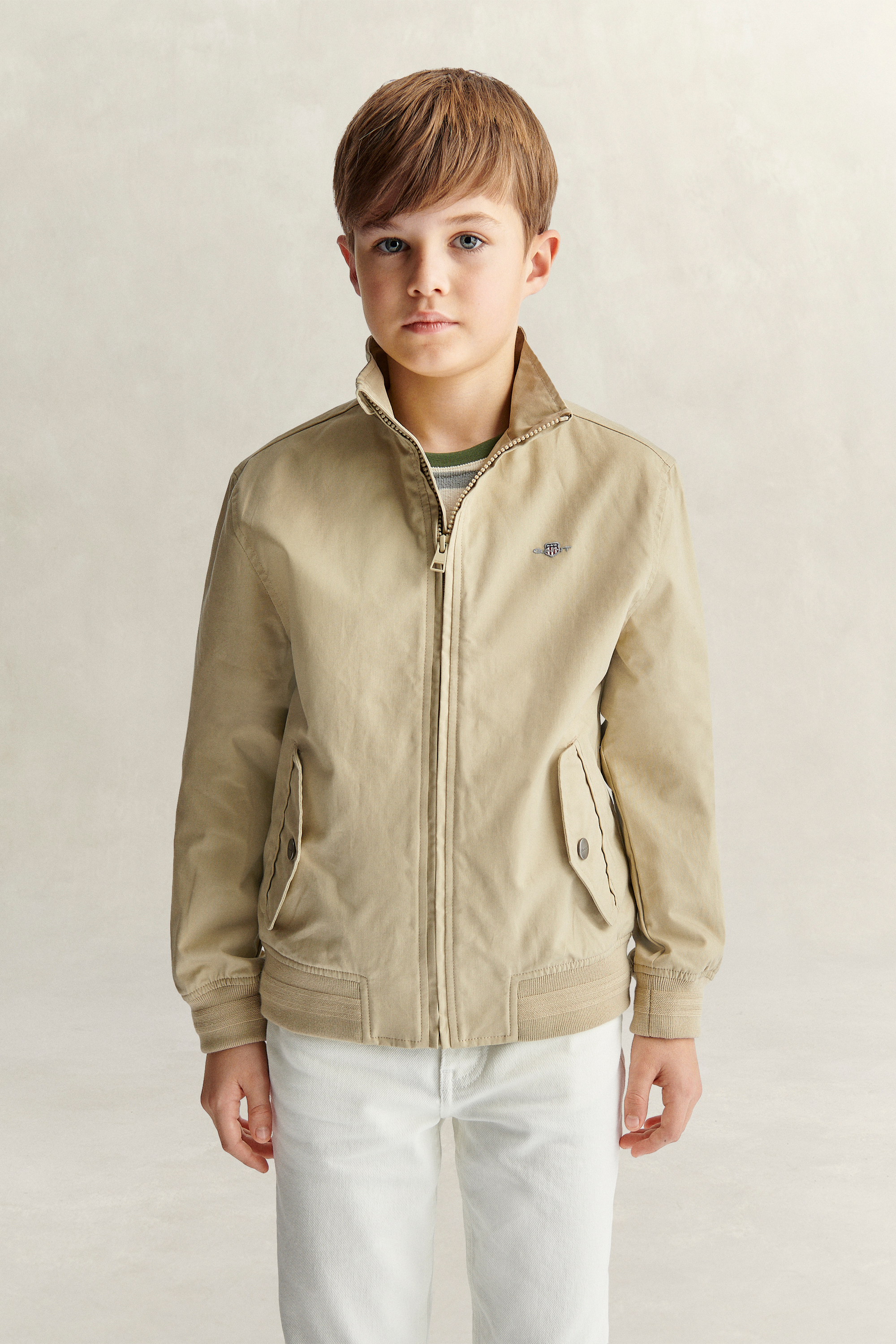 Gant Men's Oat Beige Teens Teen Boys Harrington Jacket (122/128)