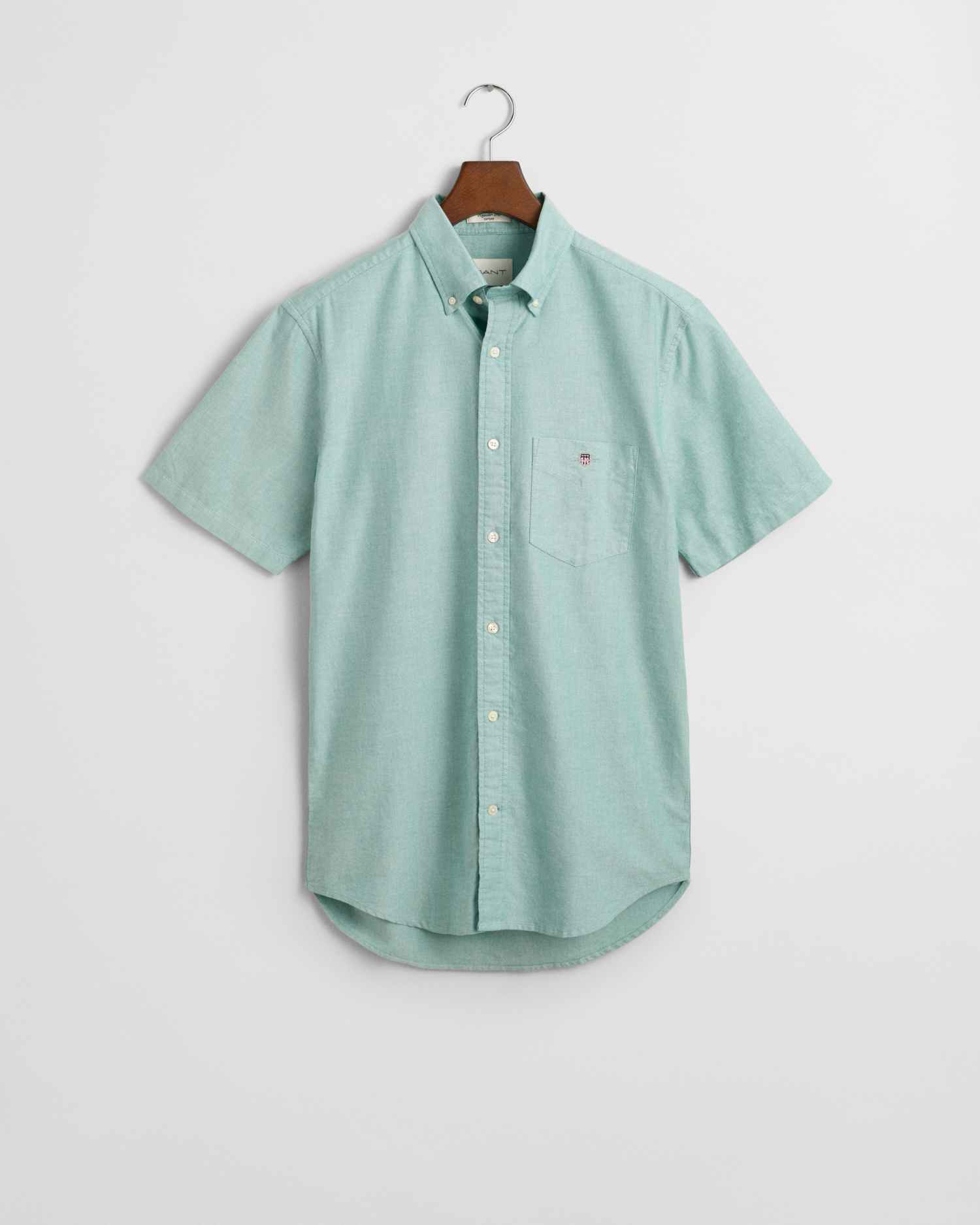 Gant Men's Green Regular Fit Classic Oxford Short Sleeve Shirt ) Xxxl