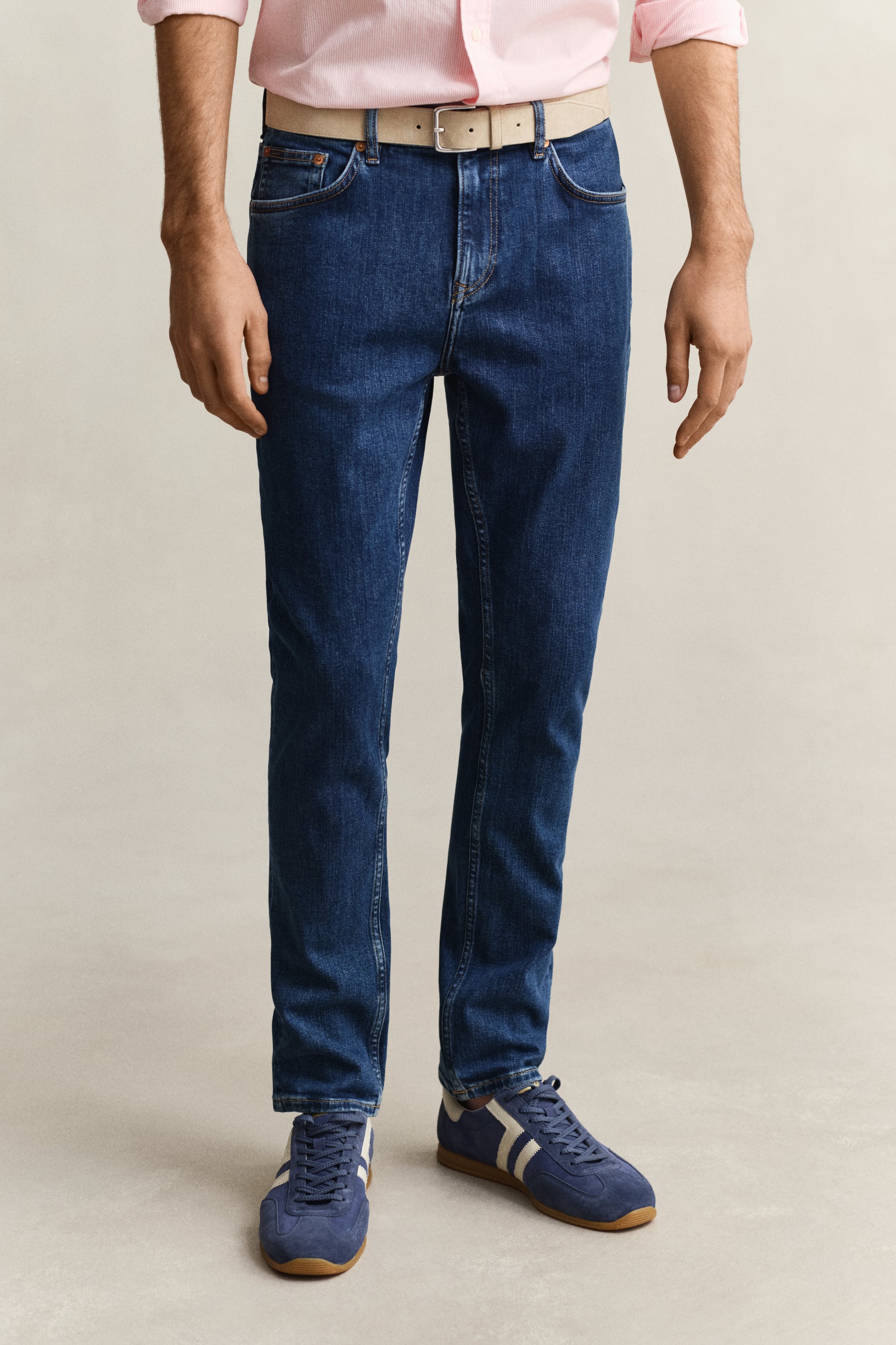 Gant Men's Light Blue Slim Fit Clean Wash Jeans (29/32) Semi