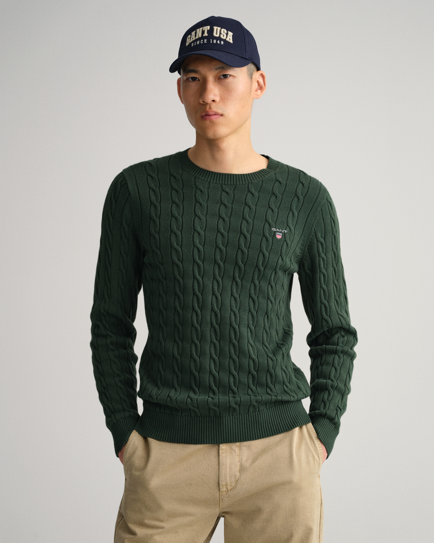Mens Cable Knit Jumpers | GANT | UK