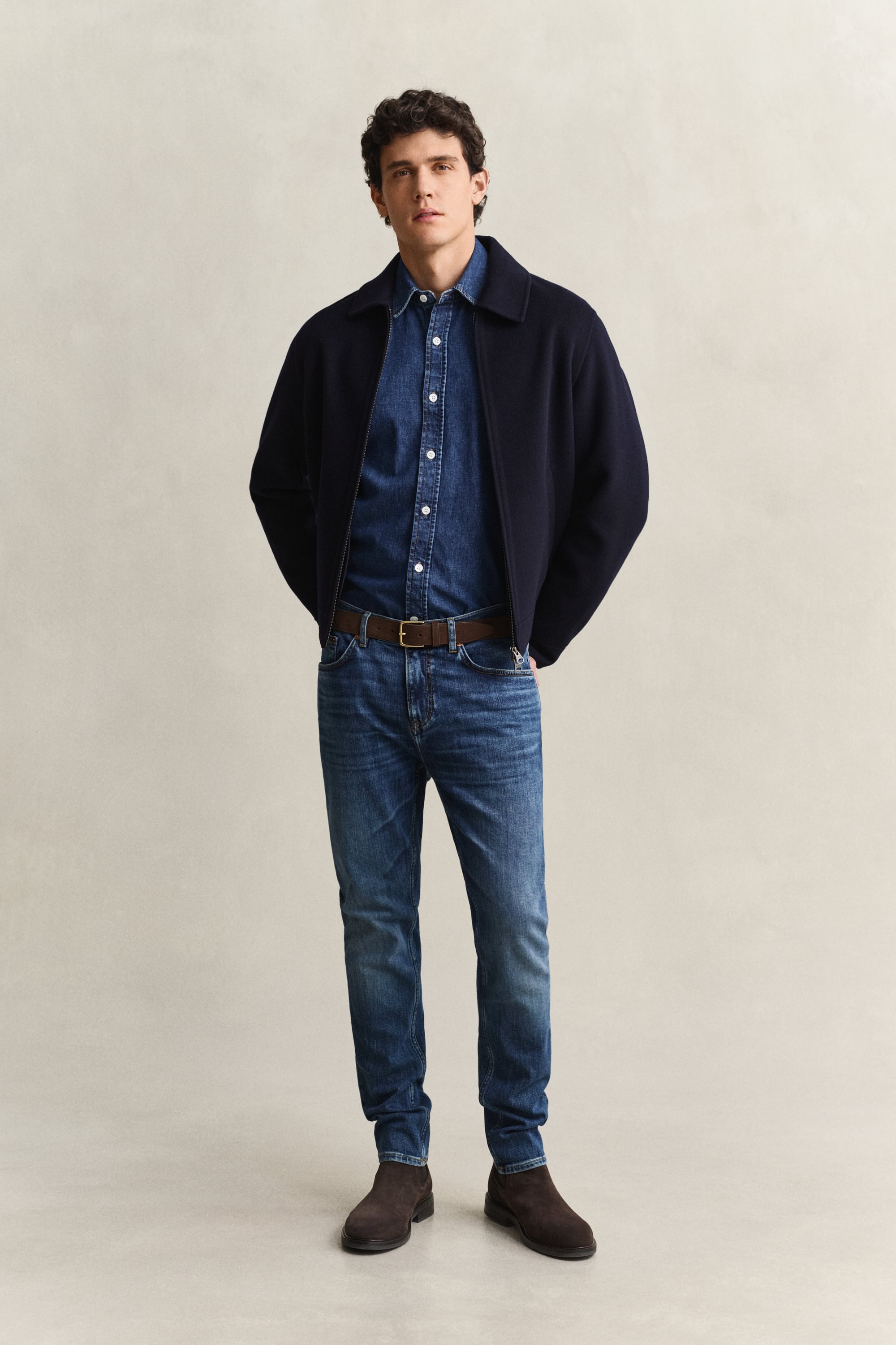 Slim Jeans - MID BLUE BROKEN IN, view 2