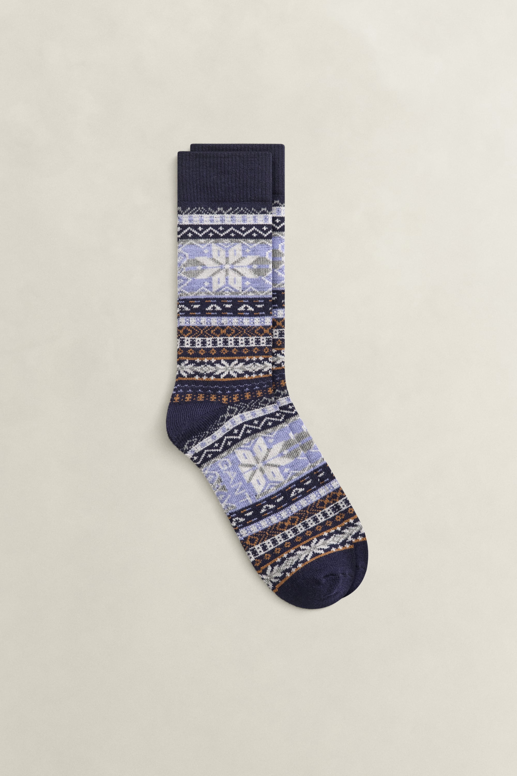 Fair Isle Patterned Socks DARK MELANGE