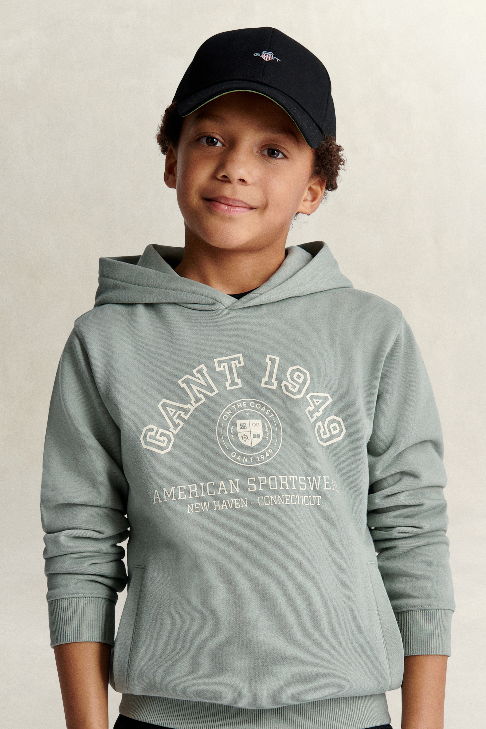 Gant Unisex Black Teens Shield Cap (One Size)