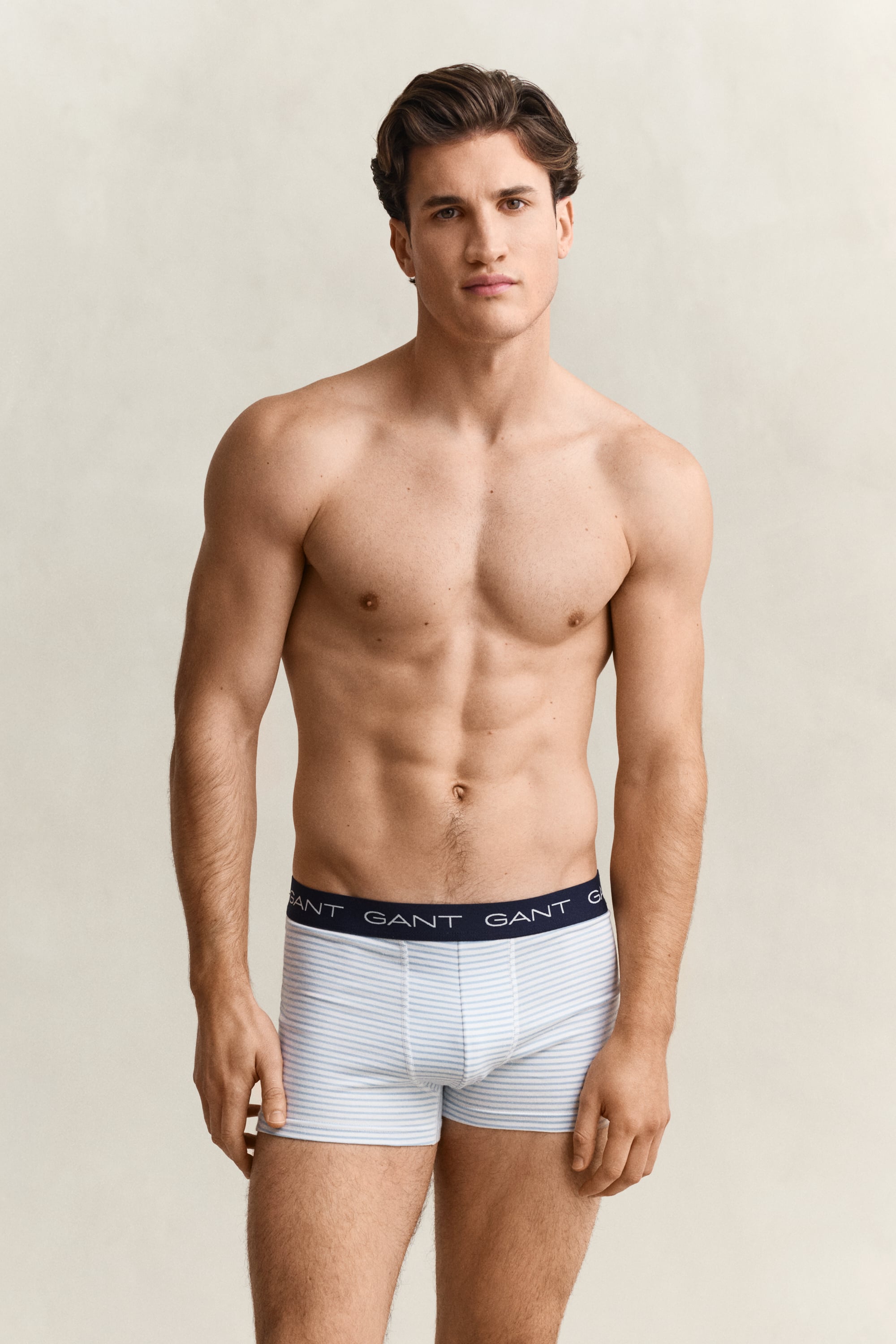 Gant Men's Navy 3-Pack Striped Trunks (M) Marine