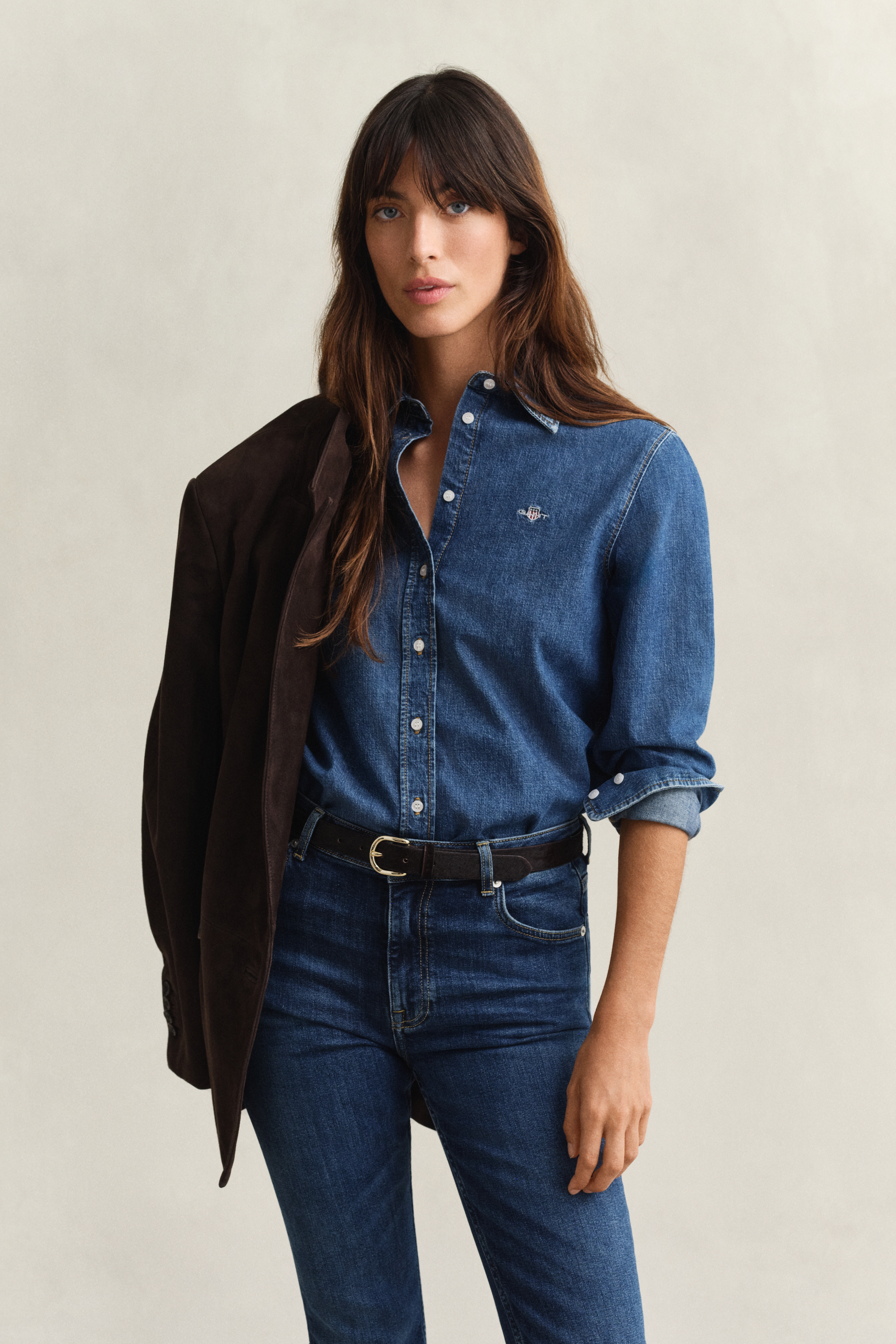 Gant Women's Blue Denim Shirt (34) Indigo