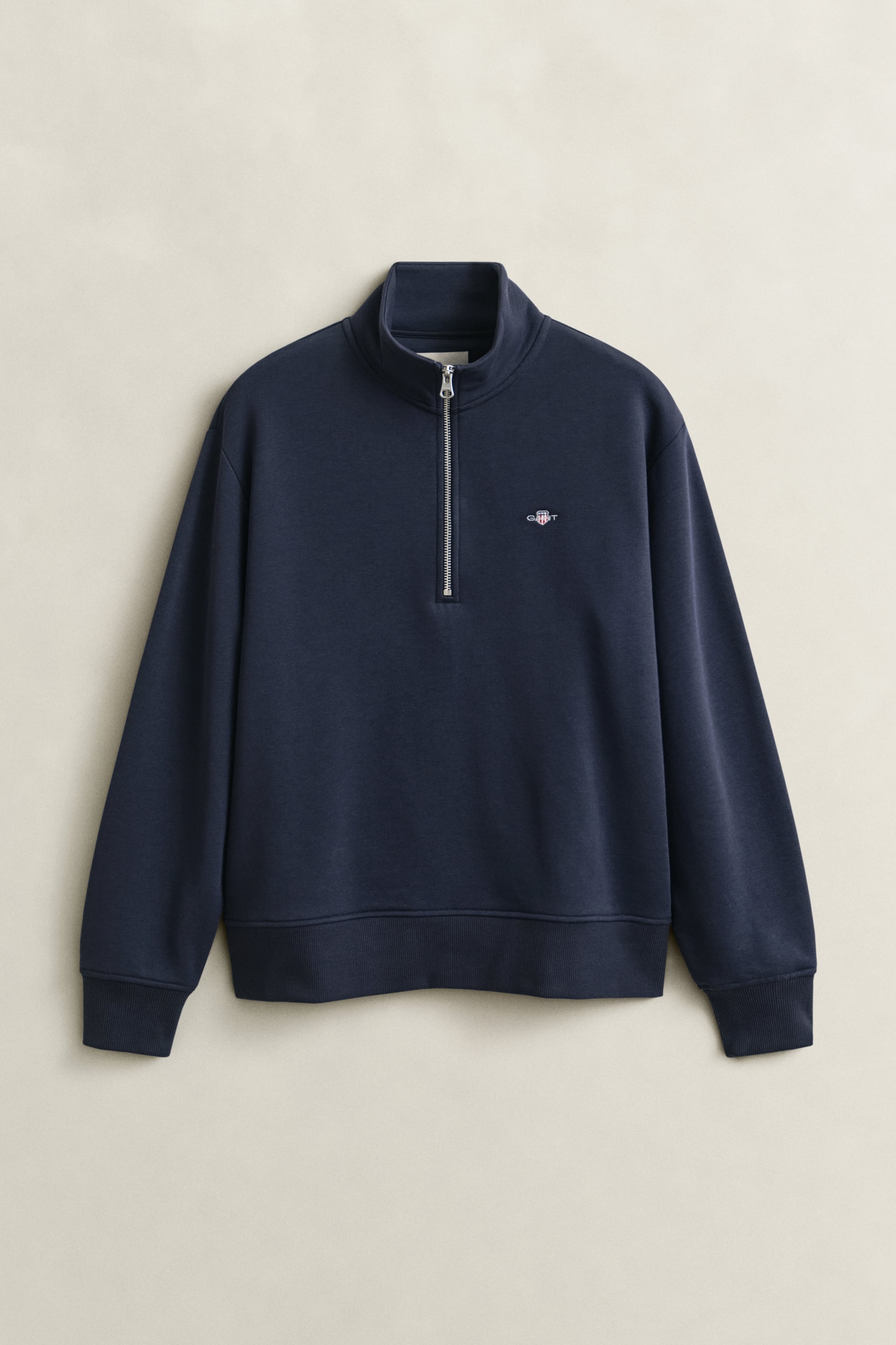 Gant Shield Half Zip Sweatshirt In Blue