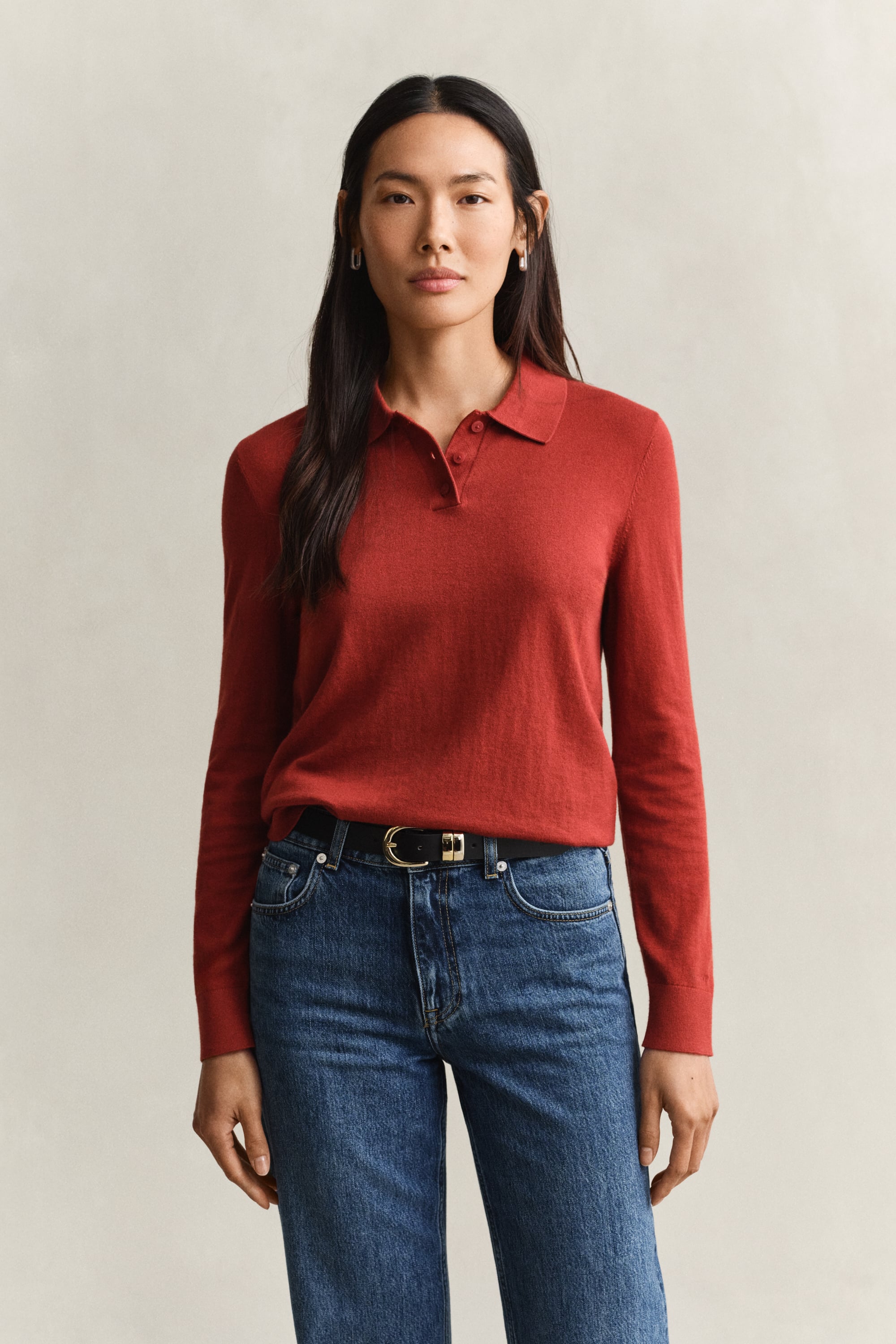 Gant Women's Deep Grape Wine Fine Knitted Sweater (Xxl)