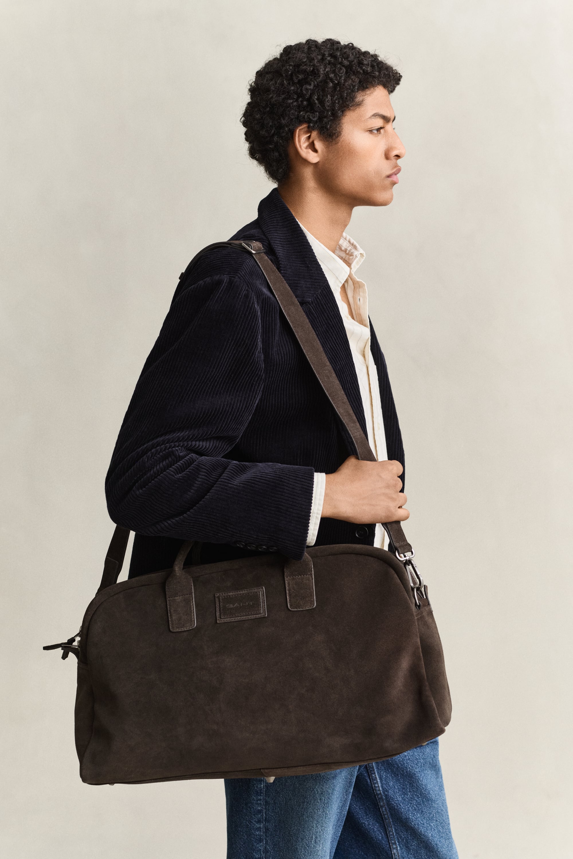 GANT Men Suede Duffel Bag (ONE SIZE) RICH BROWN