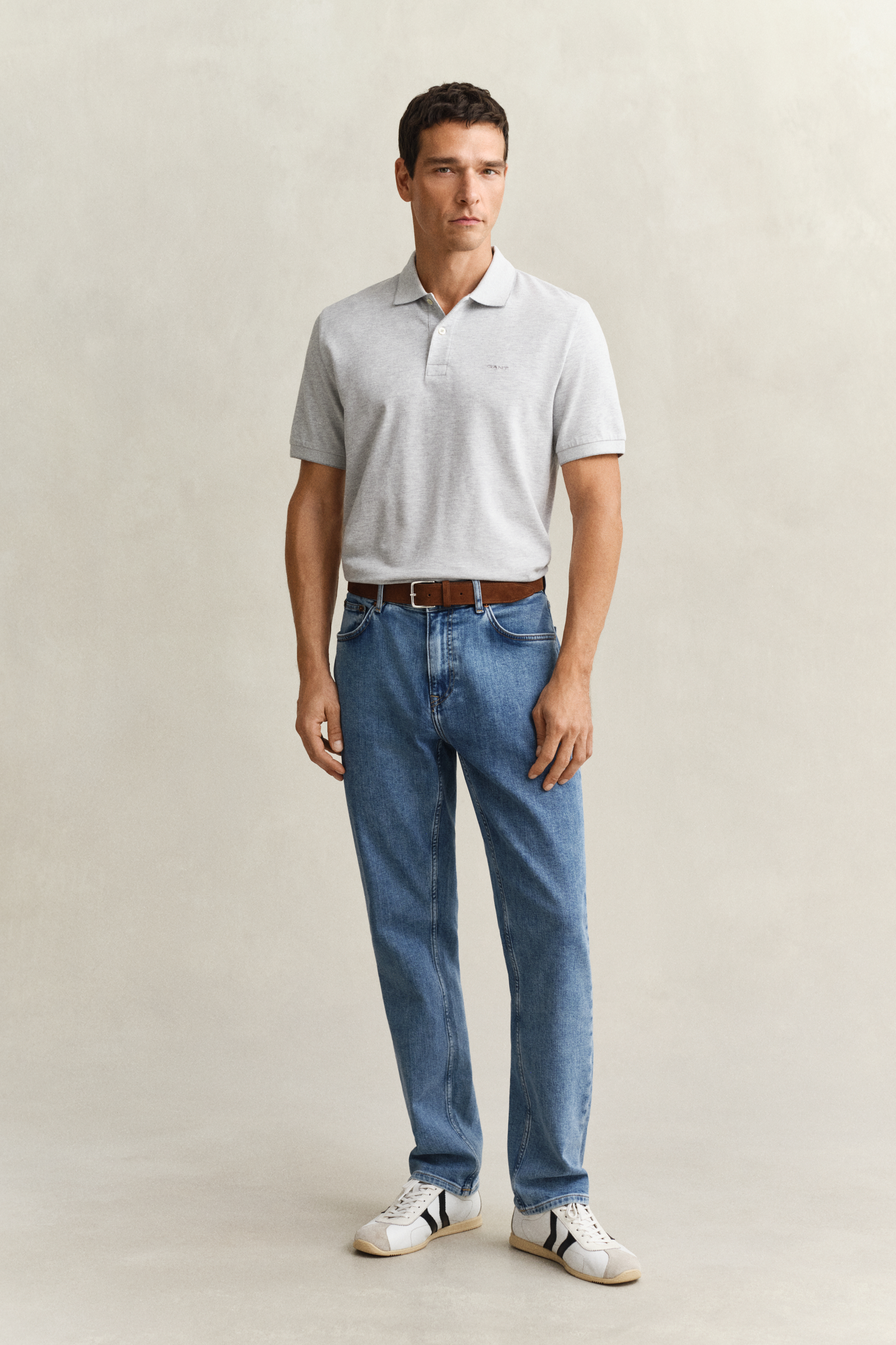 Gant Men's Light Blue Regular Fit Clean Wash Jeans (36/34) Semi