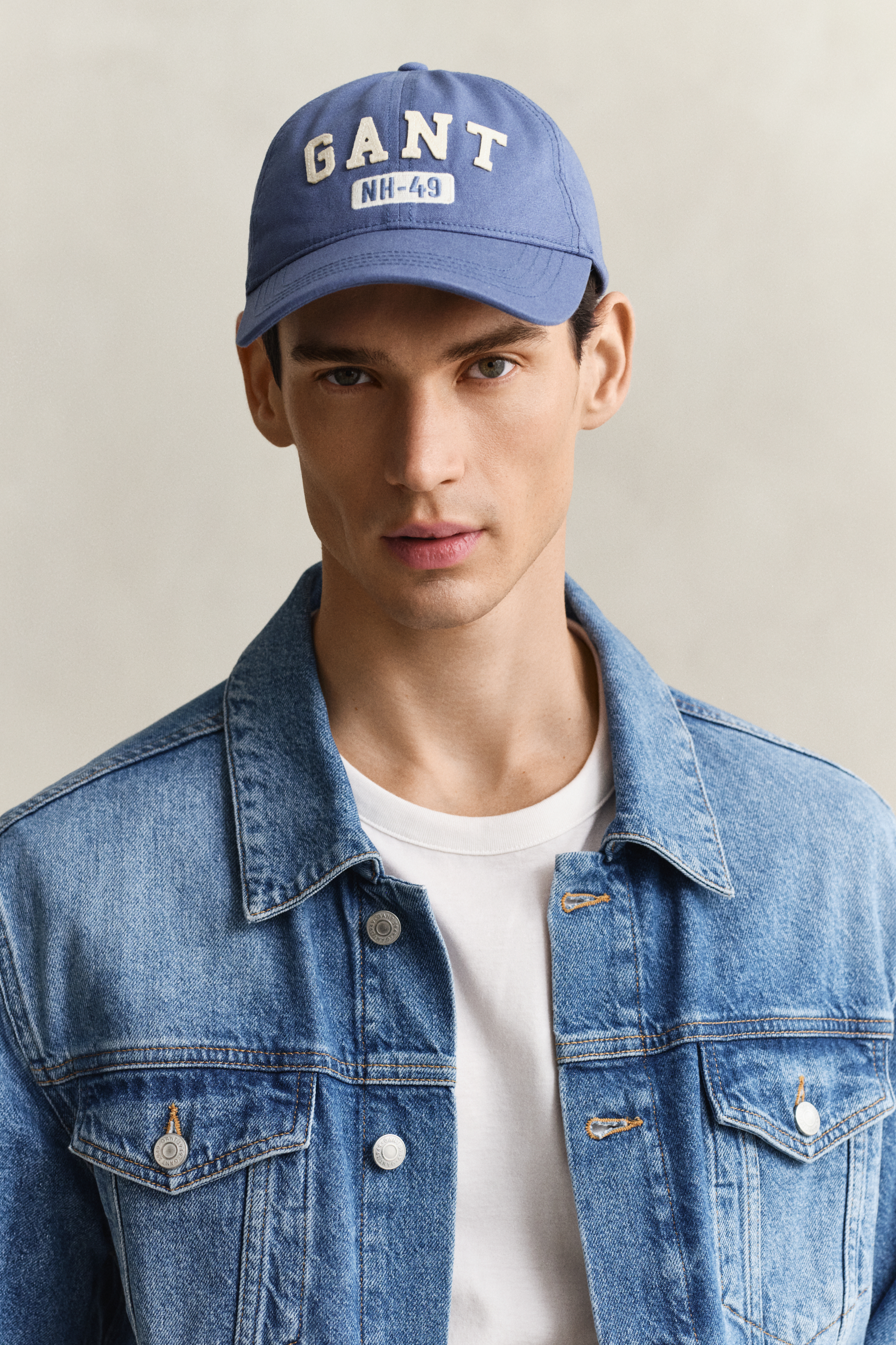Gant Men's Blue Graphic Cotton Canvas Cap (One Size) Salty Sea