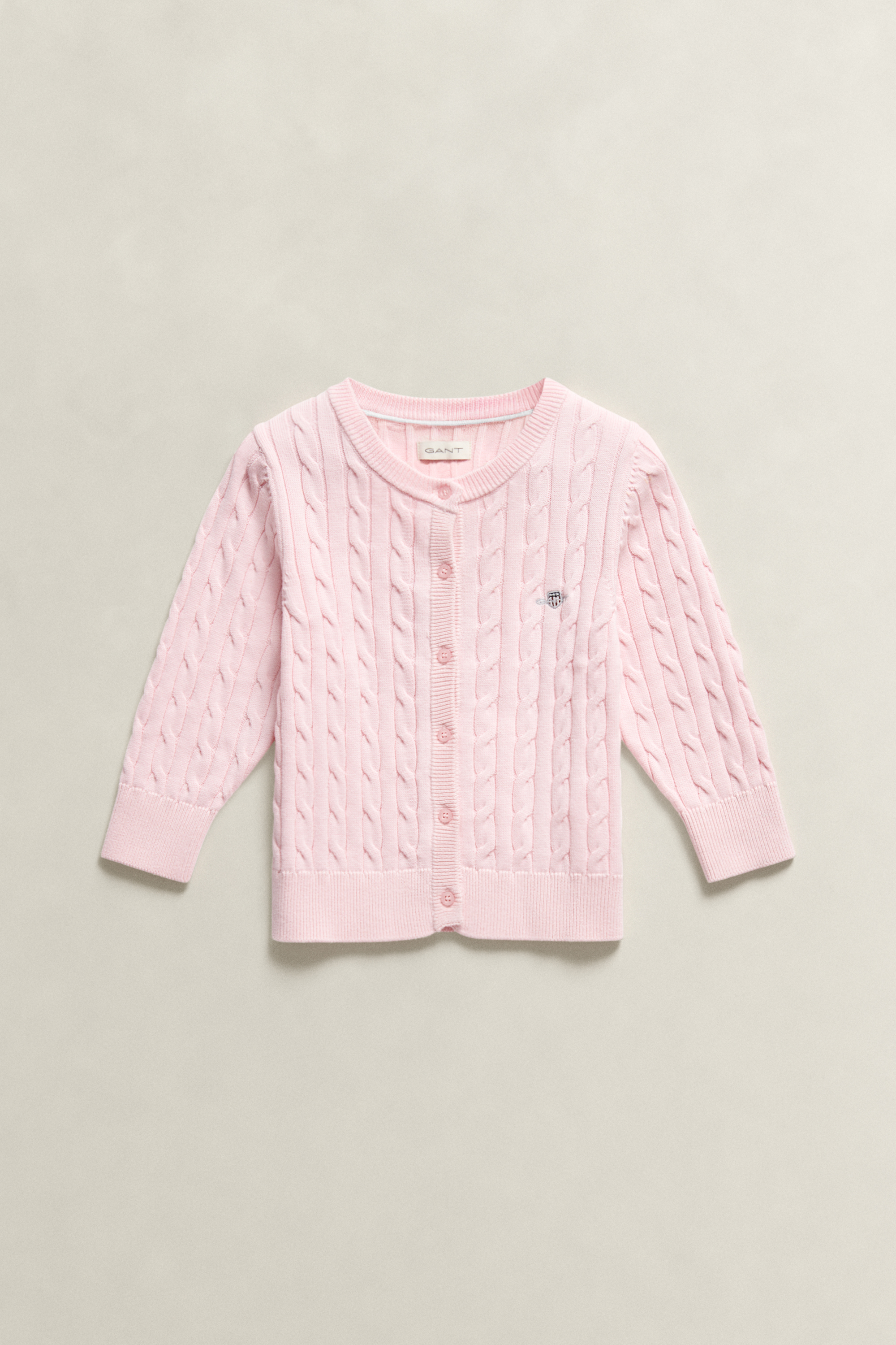 Girls Shield Cable Knit Cardigan