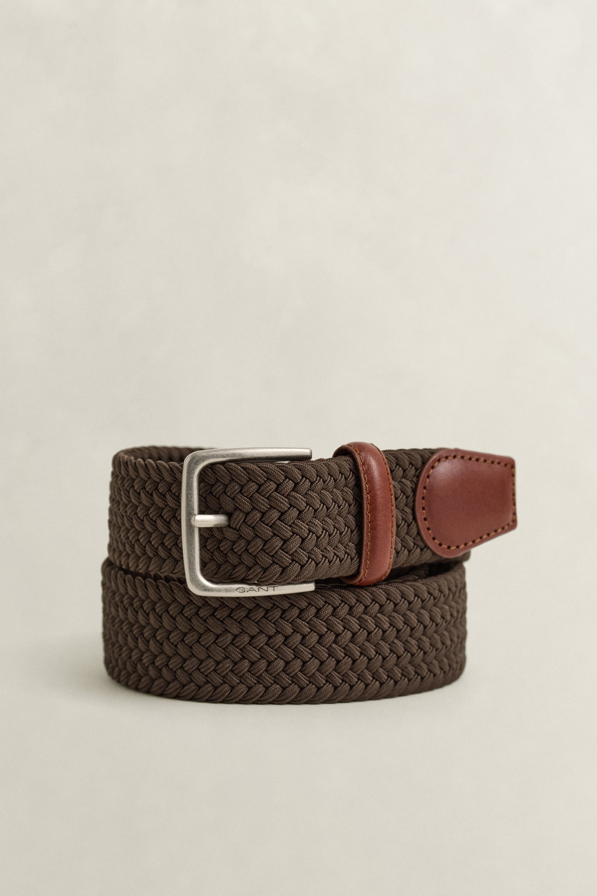Gant Men's Marron Braided Elastic Belt - Image 2