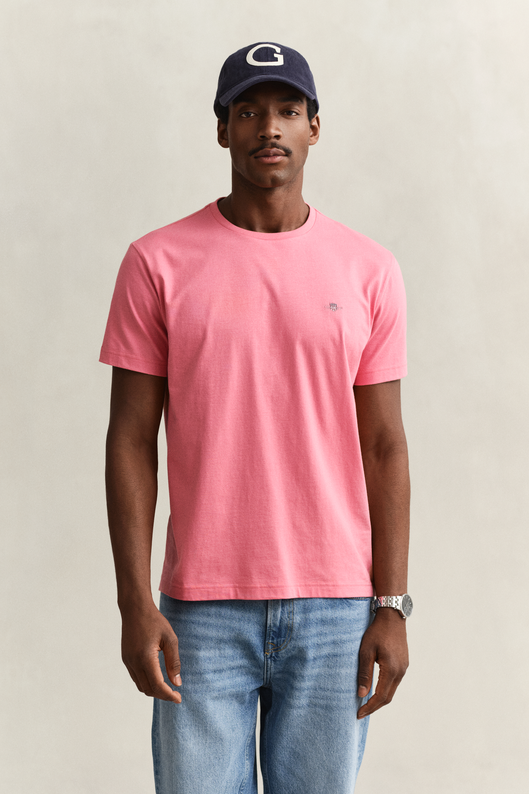 Gant Men's Rose Pink Regular Fit Shield T-Shirt (Xxl)
