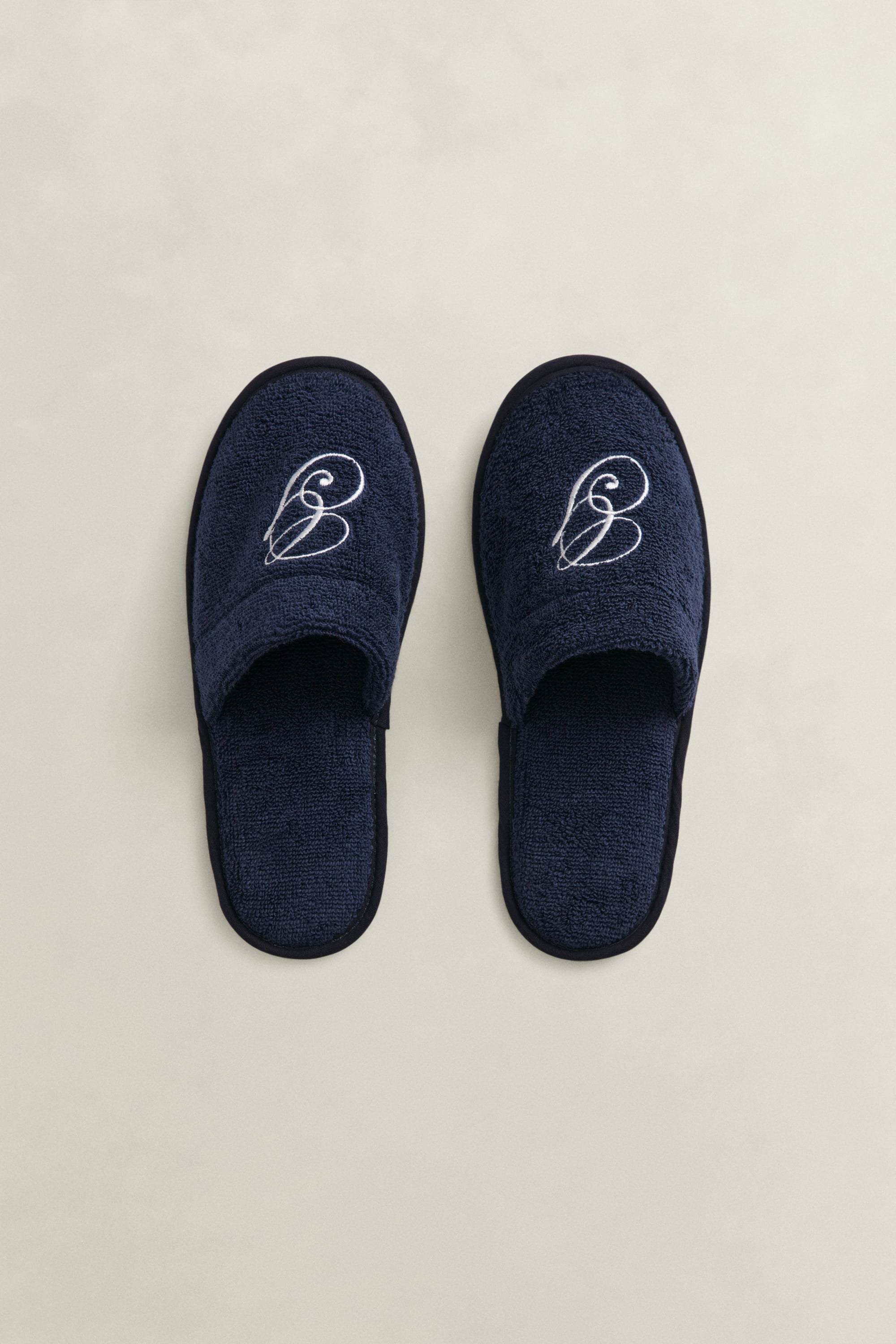 Gant Unisex Navy Home Decor Embroidered Slippers (L-Xl) Marine